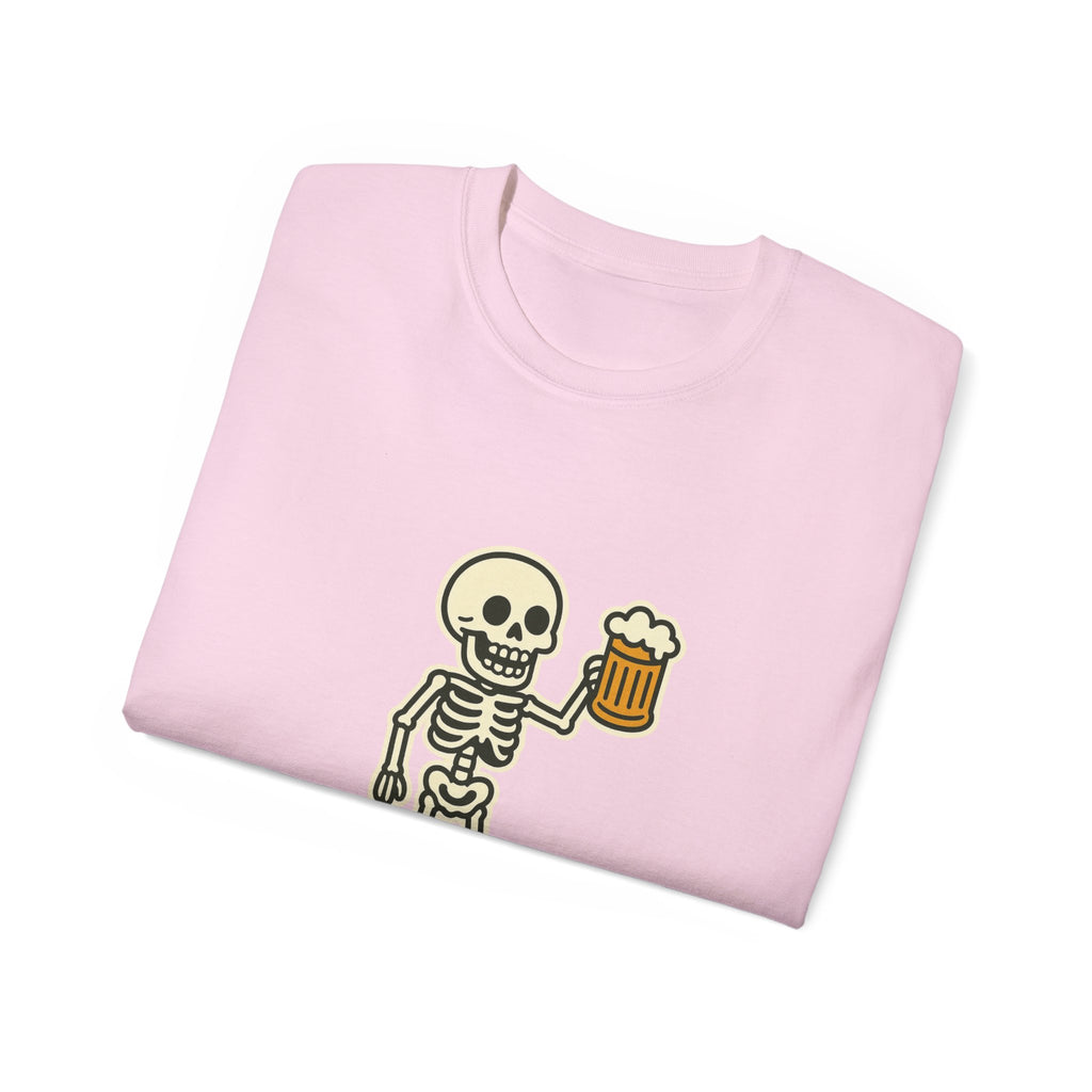 Skeleton with Beer Unisex Tee