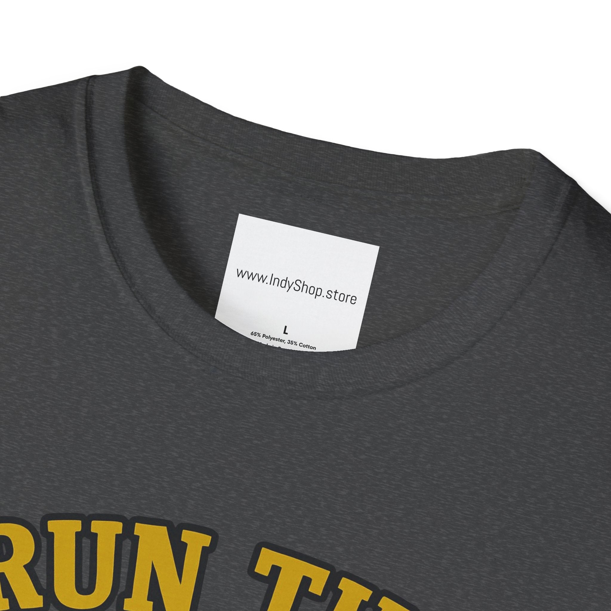 Run the Damn Ball Black and Gold Unisex Graphic T-Shirt