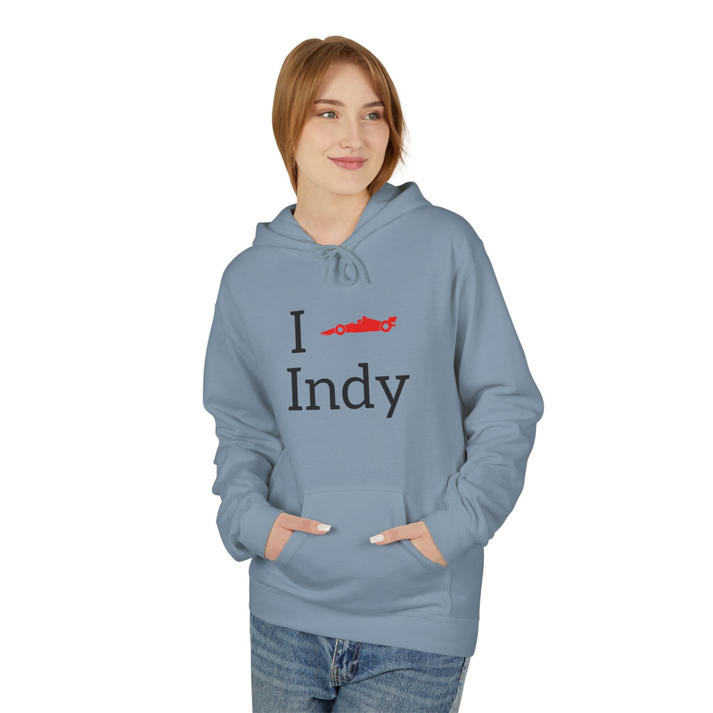 I Heart Indy Hoodie | Race Day Attire | Cozy Casual Wear, Perfect for Spring or Autumn, Great Gift, Comfortable and Stylish Hoodie