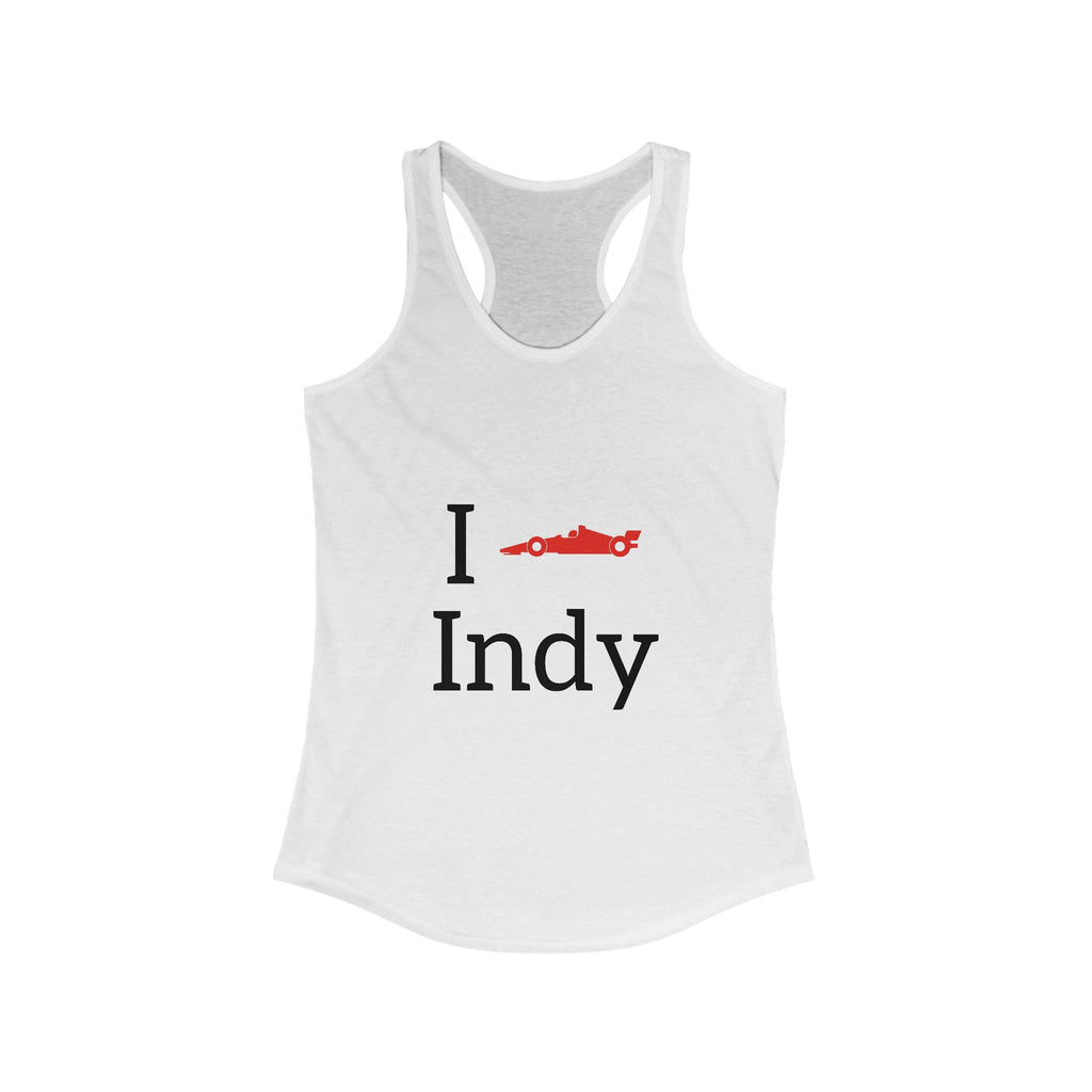 I Heart Indy Racerback Tank | Women's Workout Top, Summer Style Tee, Fitness Gift, Casual Wear, Indiana Pride Apparel