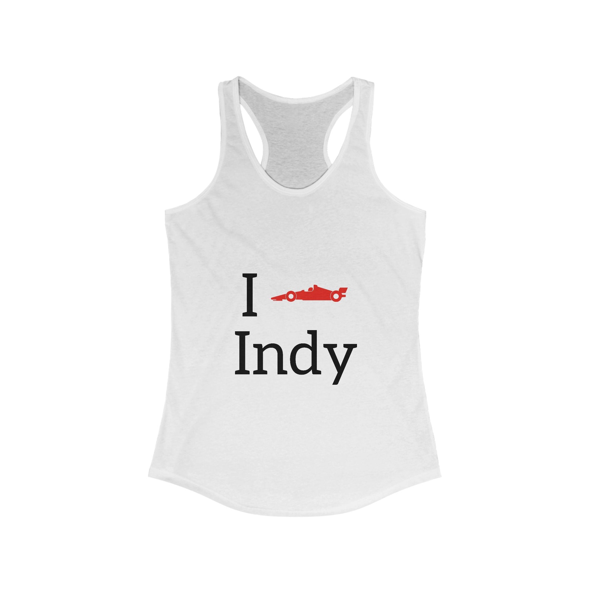 I Heart Indy Racerback Tank | Women's Workout Top, Summer Style Tee, Fitness Gift, Casual Wear, Indiana Pride Apparel