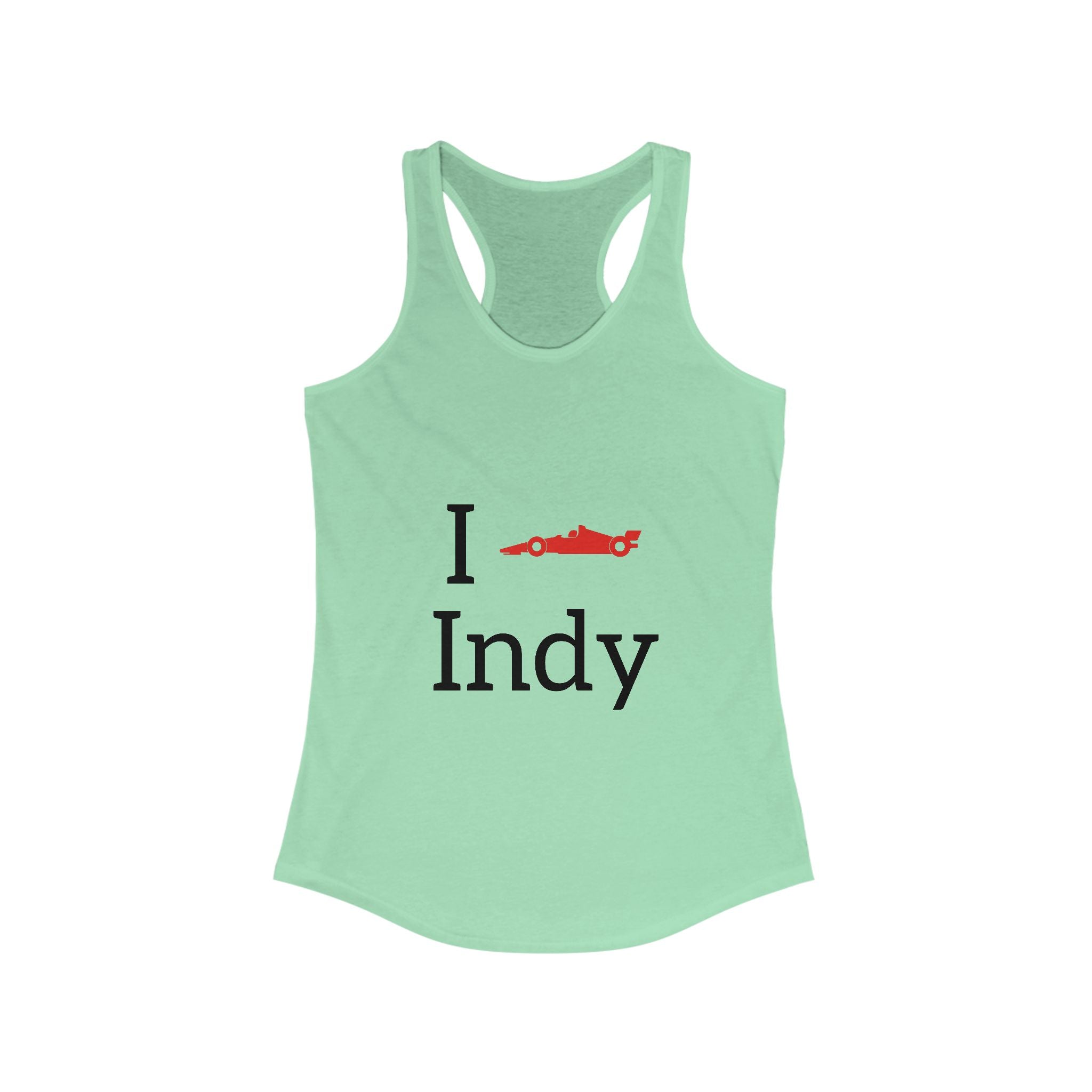 I Heart Indy Racerback Tank | Women's Workout Top, Summer Style Tee, Fitness Gift, Casual Wear, Indiana Pride Apparel