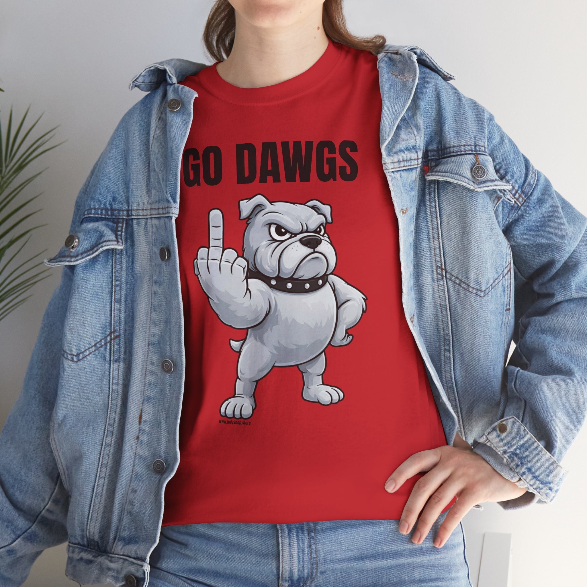 Go Dawgs Middle Finger Tee | Bulldog Flipping Off