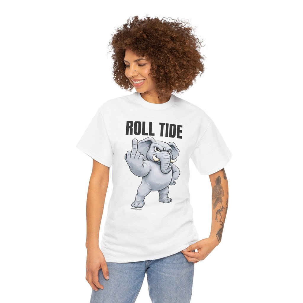 Roll Tide Middle Finger Tee | Elephant Flipping Off