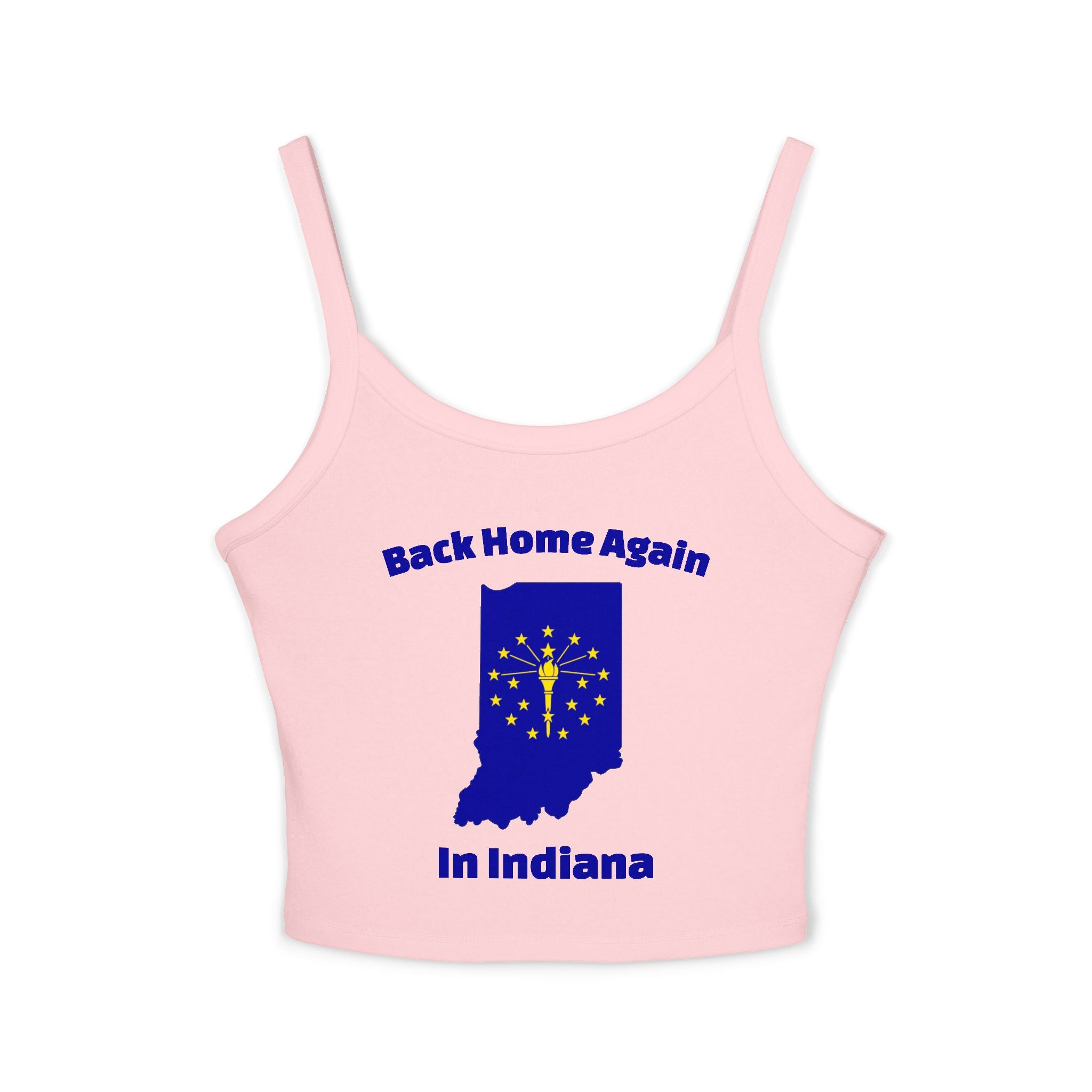 Back Home Again in Indiana Women's Tank Top | Spaghetti Strap Tank Top