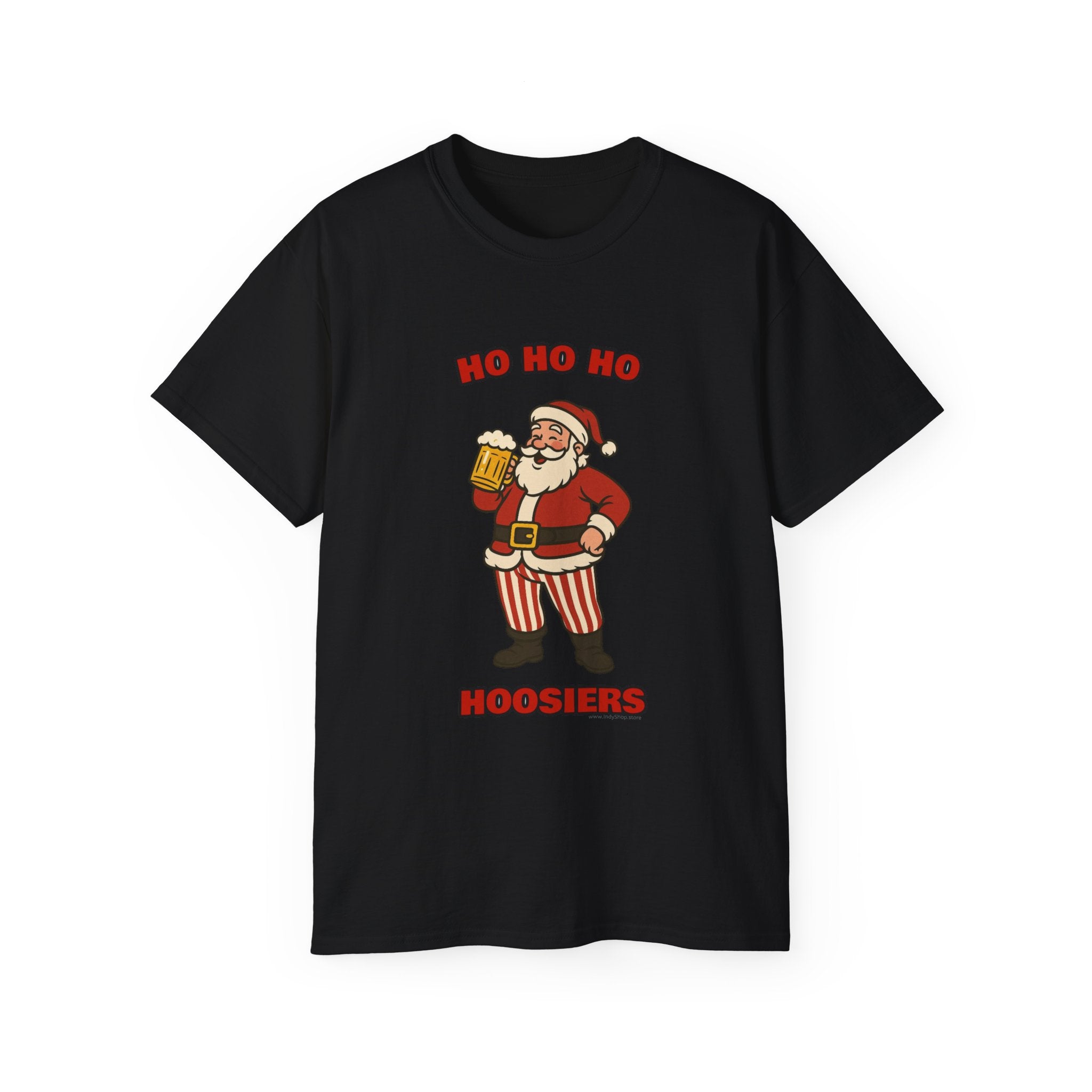 Ho Ho Ho Hoosiers Santa With Beer Unisex T-Shirt