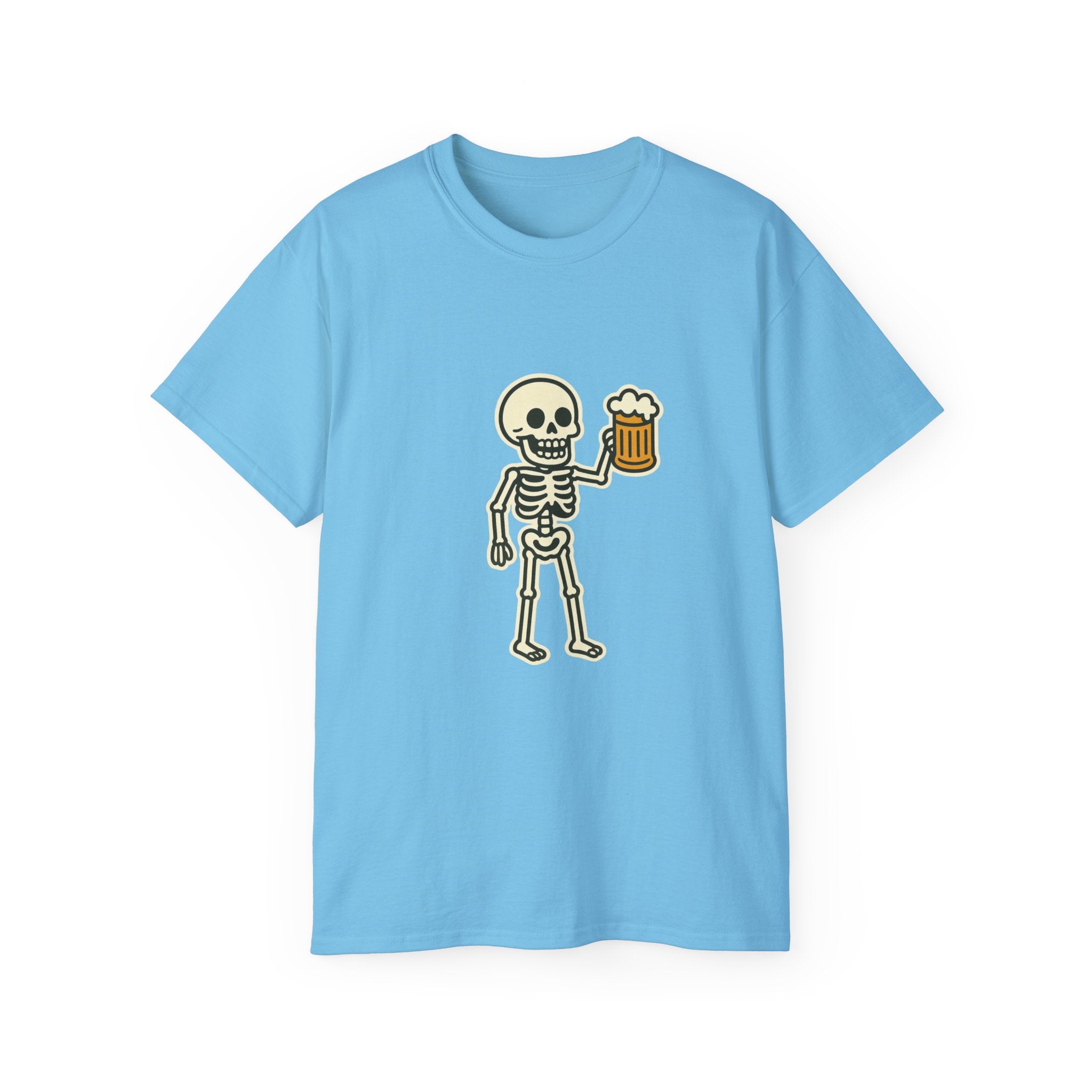Skeleton with Beer Unisex Tee