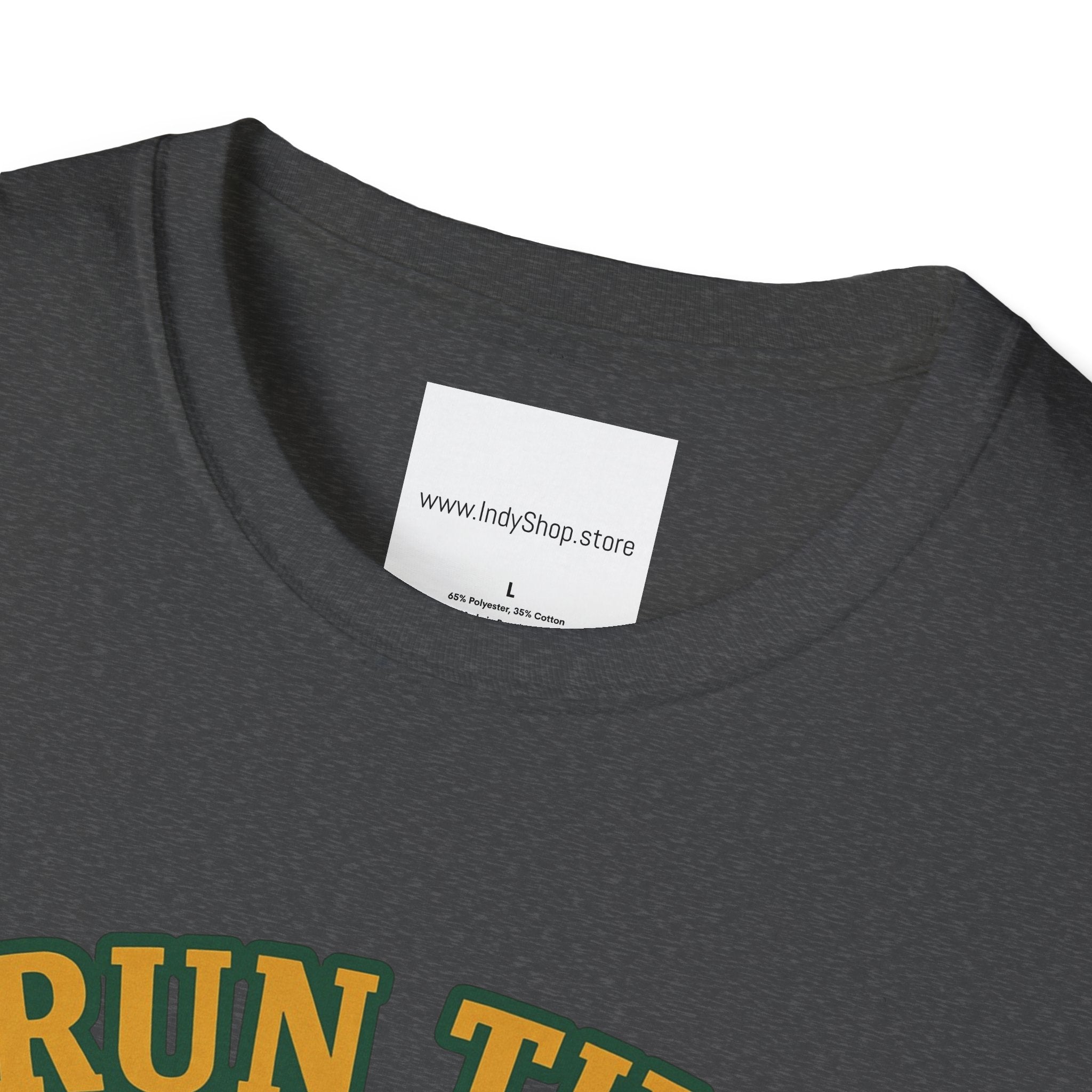 Run the Damn Ball Green and Gold Unisex Graphic T-Shirt