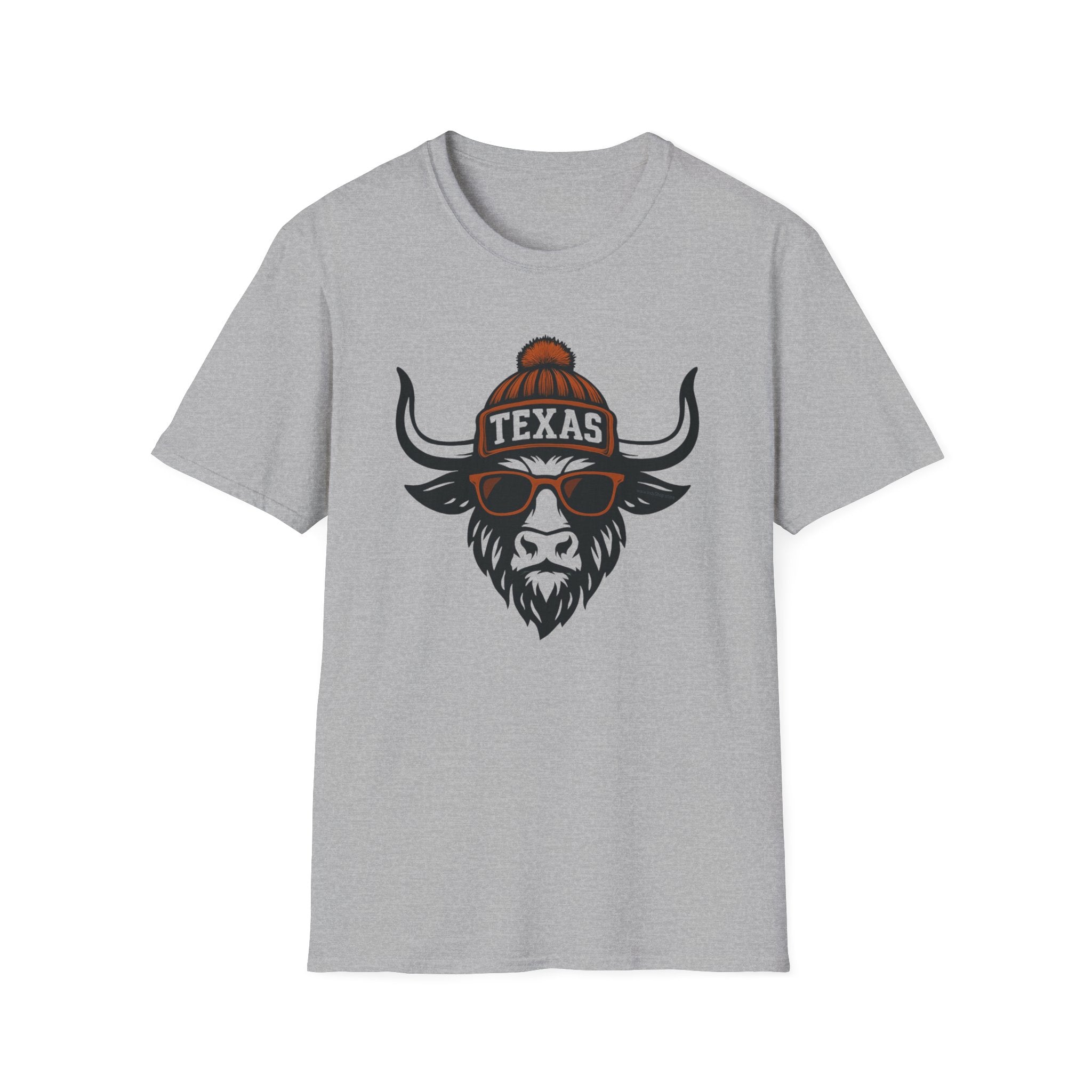 Texas Longhorn Graphic T-Shirt | Longhorn with Glasses and Hat