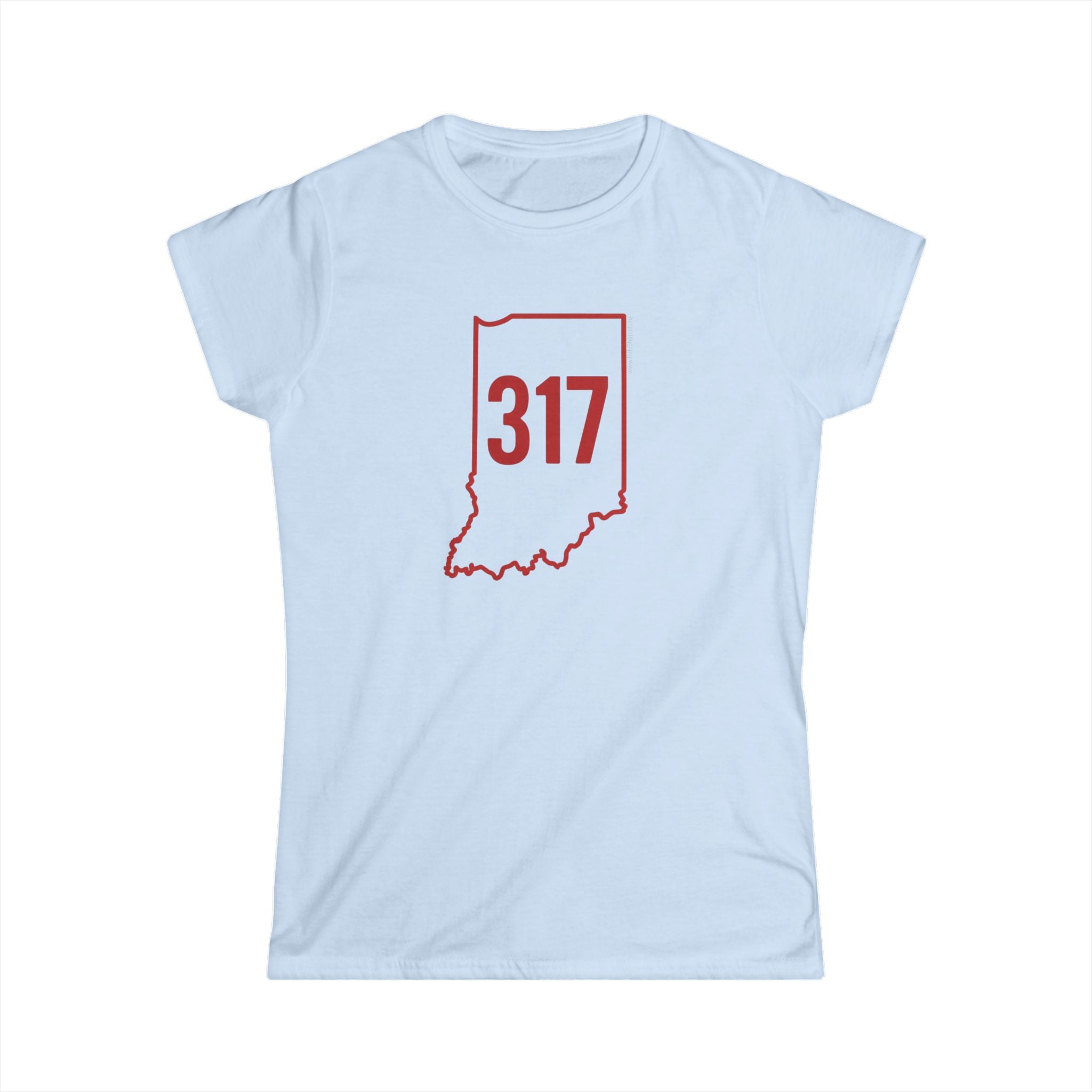 Indiana 317 Red Outline Women's Graphic Tee