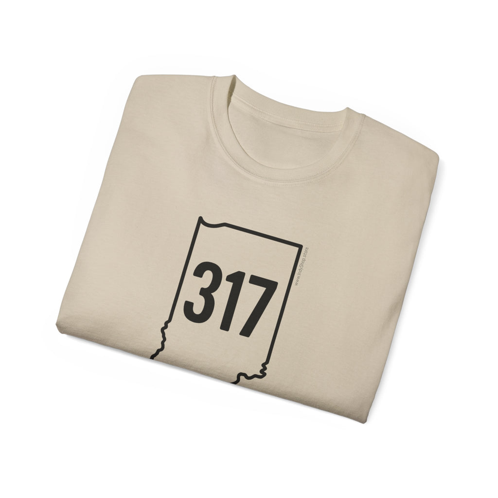 Indiana 317 Black Outline Unisex Ultra Cotton Tee