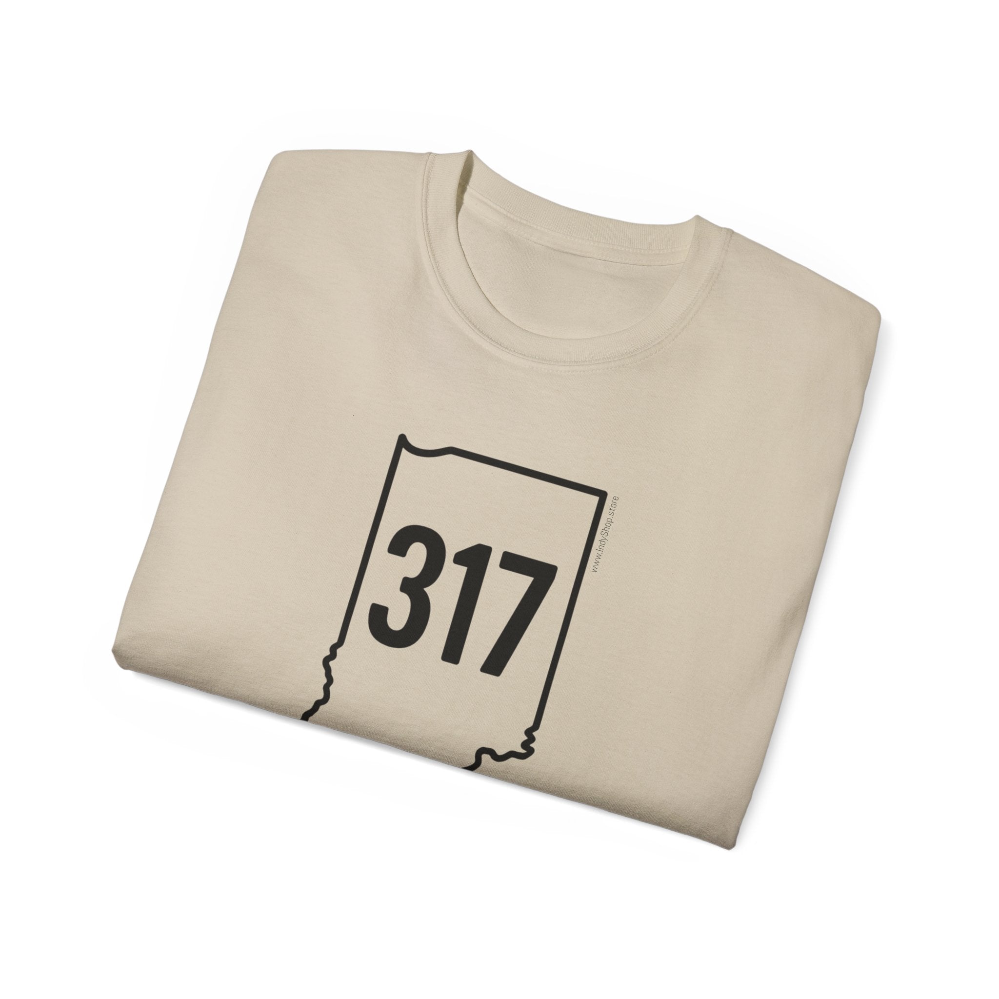 Indiana 317 Black Outline Unisex Ultra Cotton Tee