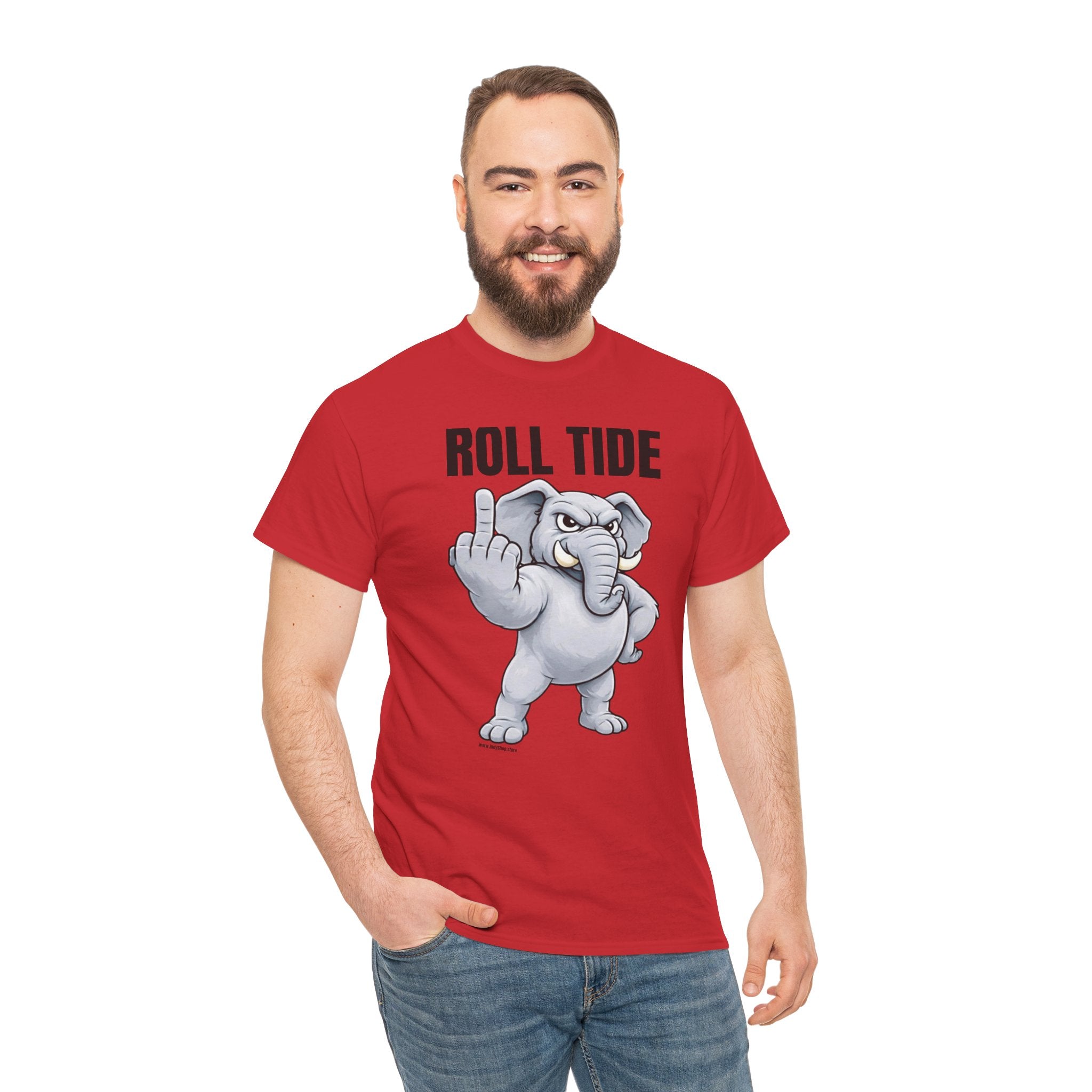 Roll Tide Middle Finger Tee | Elephant Flipping Off