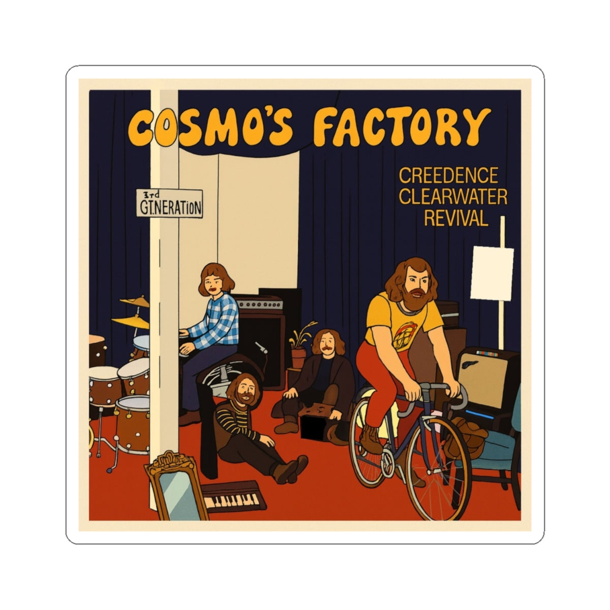 Cosmo’s Factory Sticker | CCR | Creedence Clearwater Revival