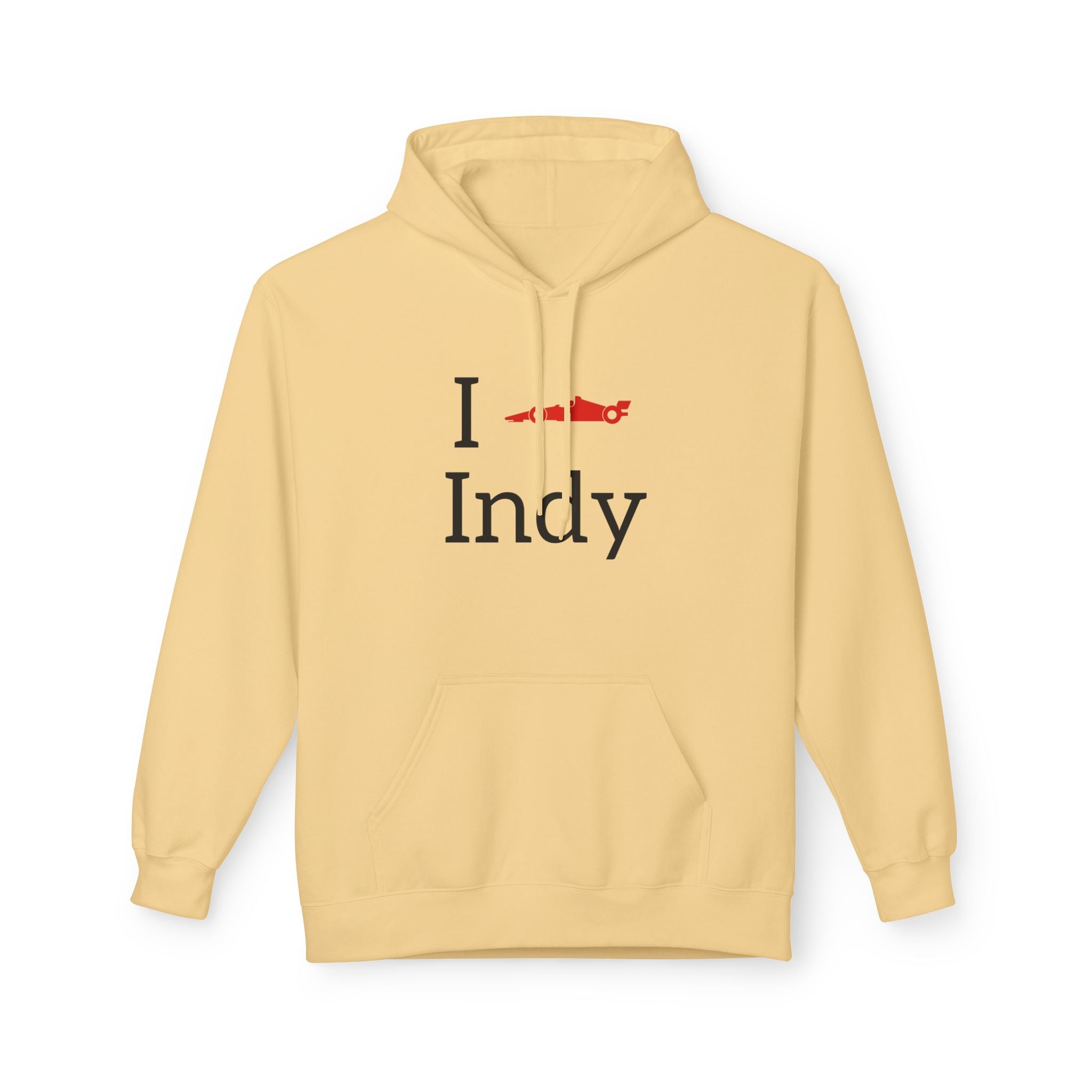 I Heart Indy Hoodie | Race Day Attire | Cozy Casual Wear, Perfect for Spring or Autumn, Great Gift, Comfortable and Stylish Hoodie