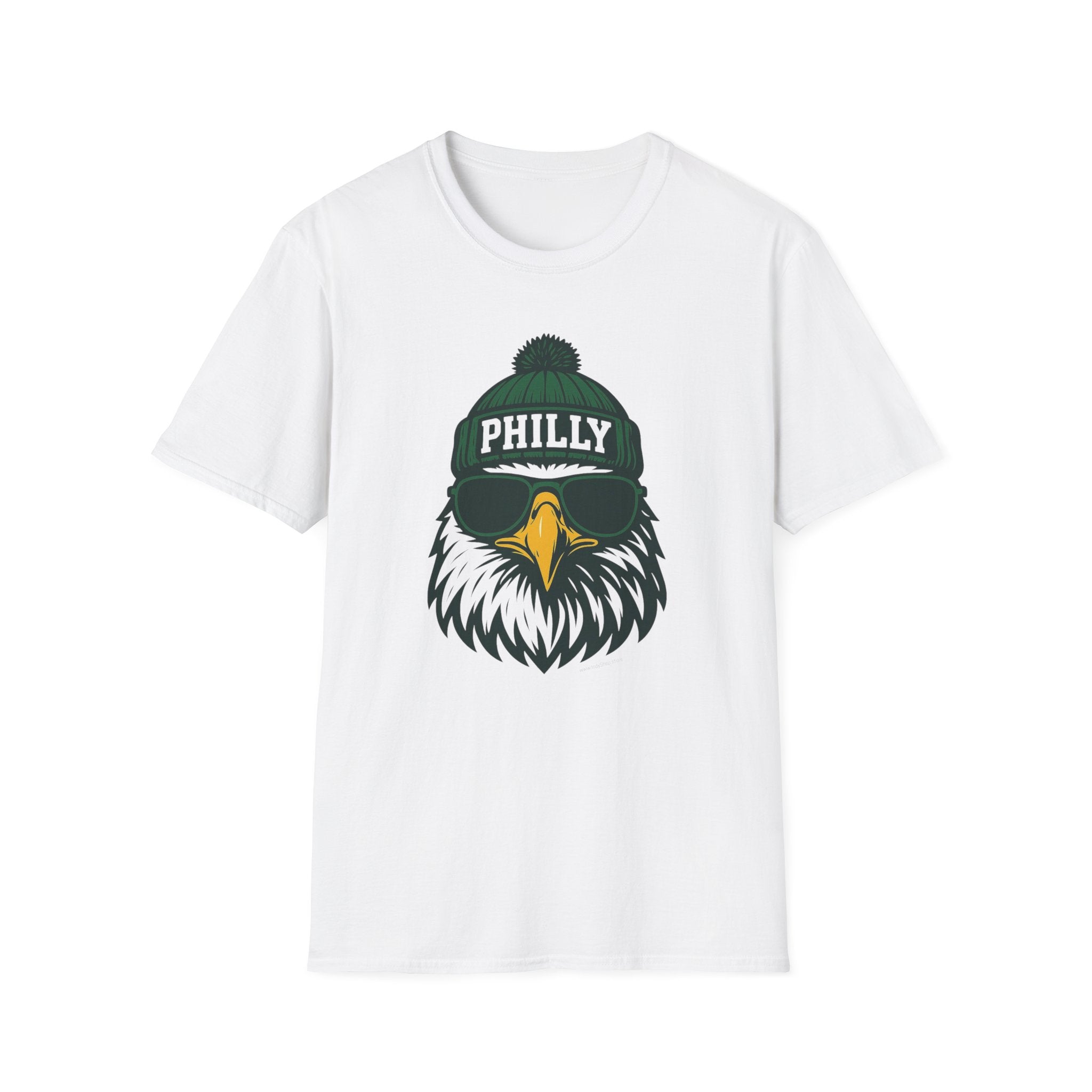 Philly Eagles Graphic T-Shirt | Eagle with Glasses and Hat