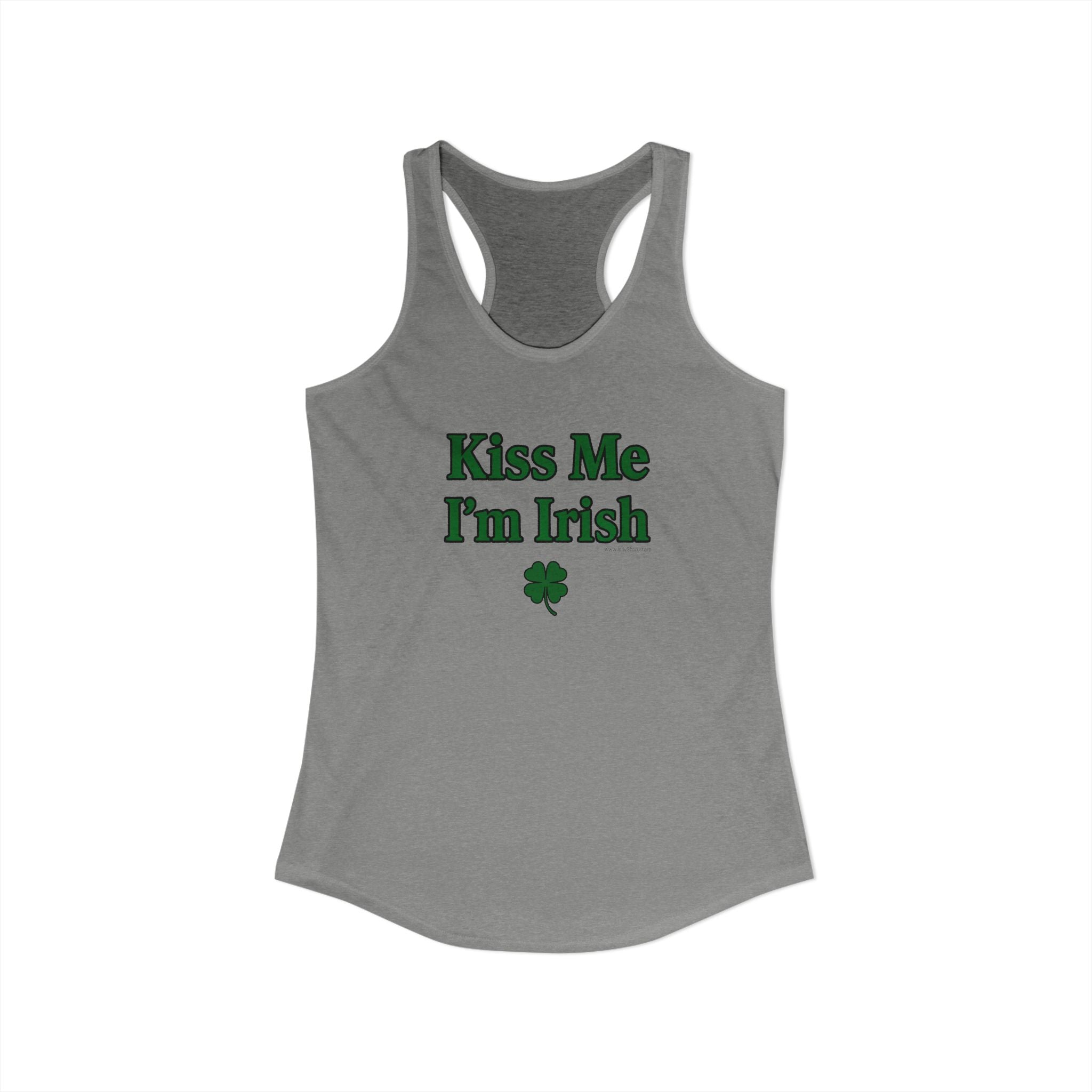 Kiss Me I'm Irish Women's Racerback Tank Top | St Patrick's Day
