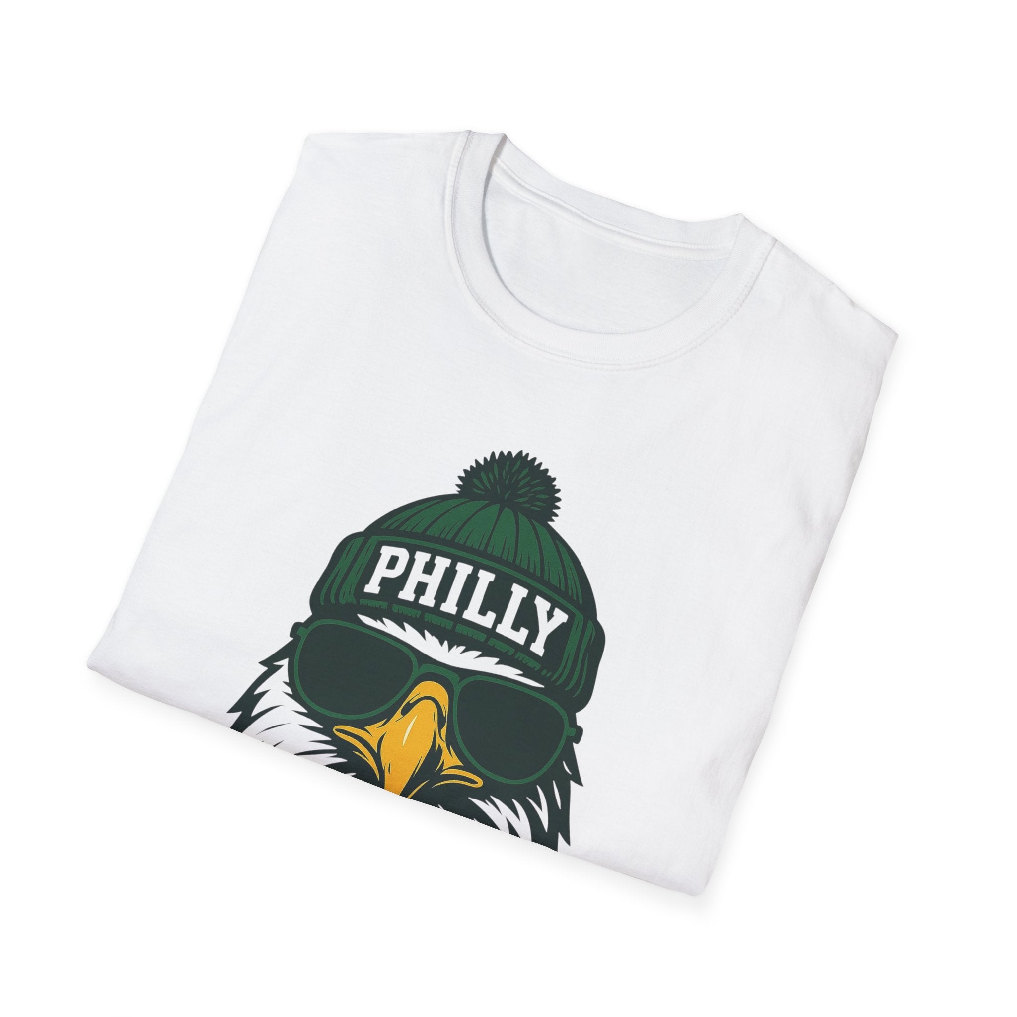 Philly Eagles Graphic T-Shirt | Eagle with Glasses and Hat