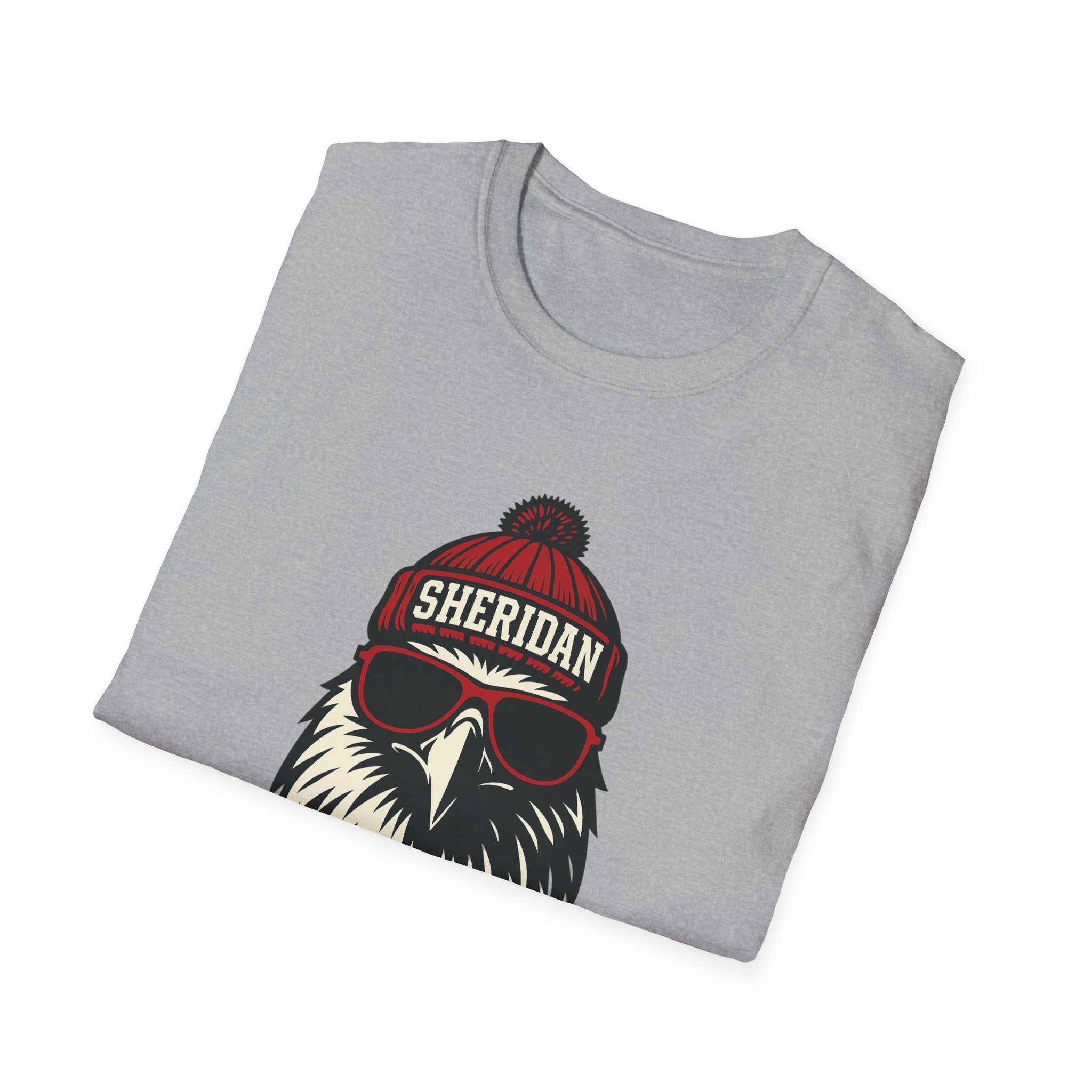 Sheridan Blackhawks Unisex Graphic T-Shirt | Blackhawk with Glasses and Hat