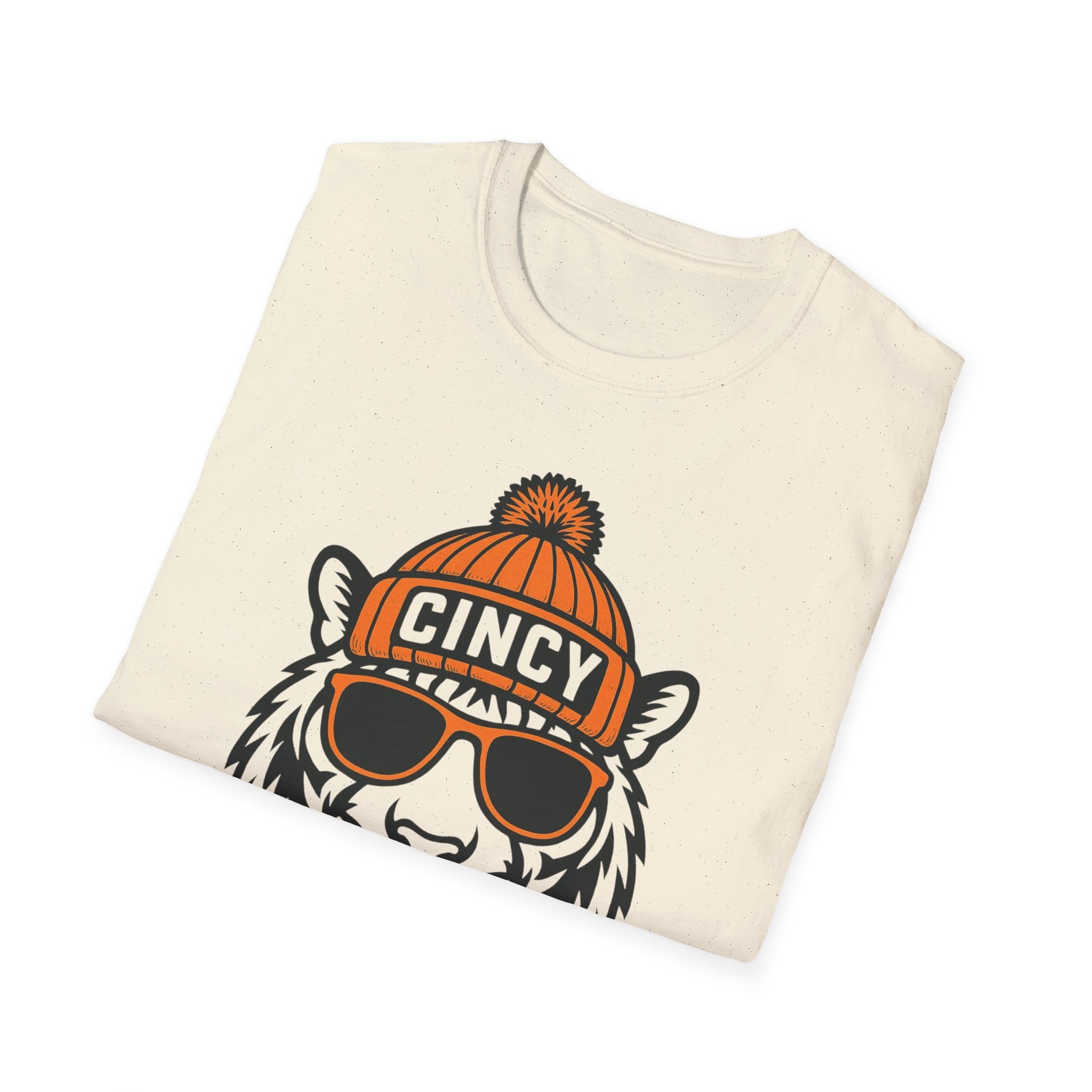 Cincy Bengals Graphic T-Shirt | Cincinnati Bengal with Glasses and Hat