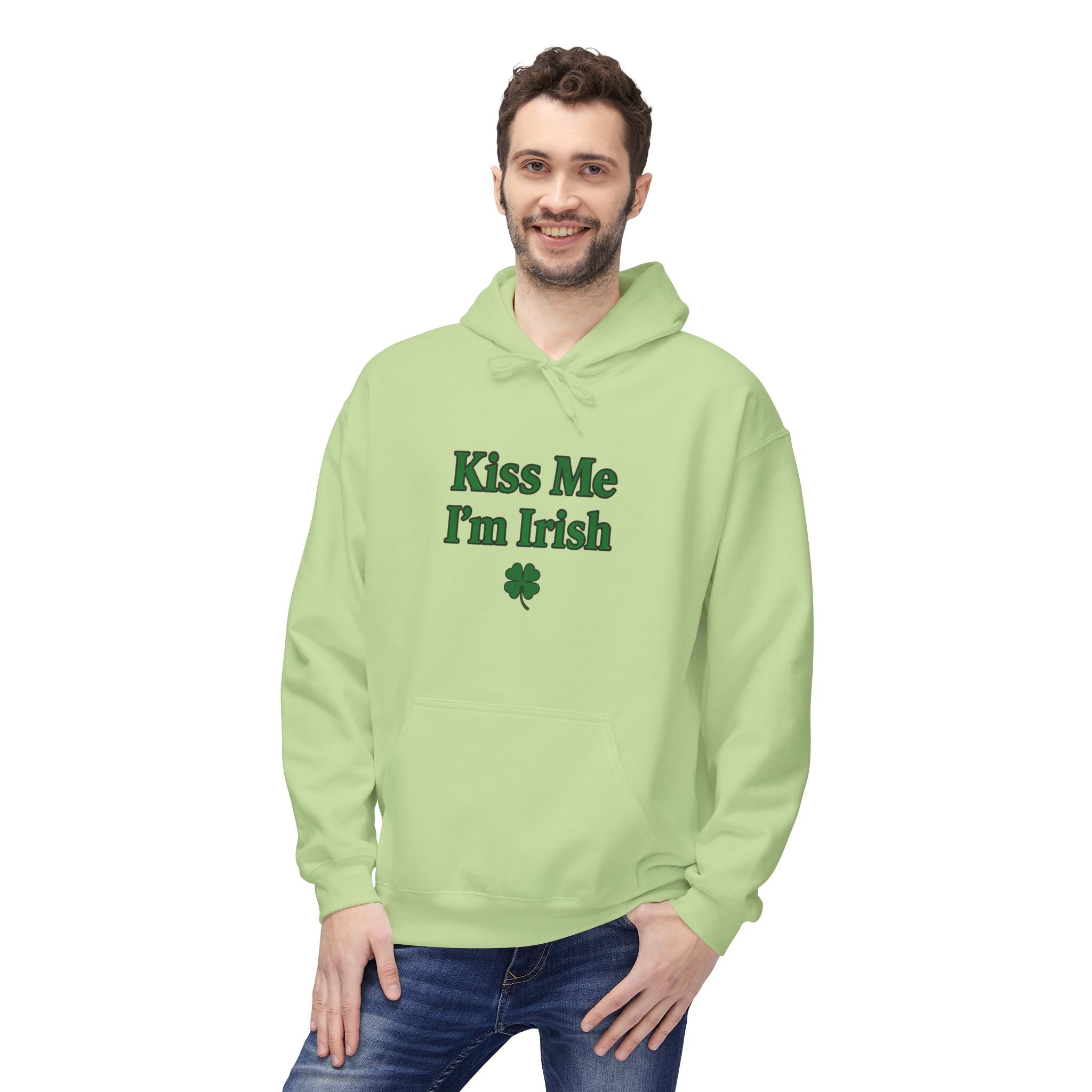 Kiss Me I'm Irish Hoodie | St Patrick's Day | Cozy Casual Wear, Perfect for Spring or Autumn, Great Gift, Comfortable and Stylish Hoodie