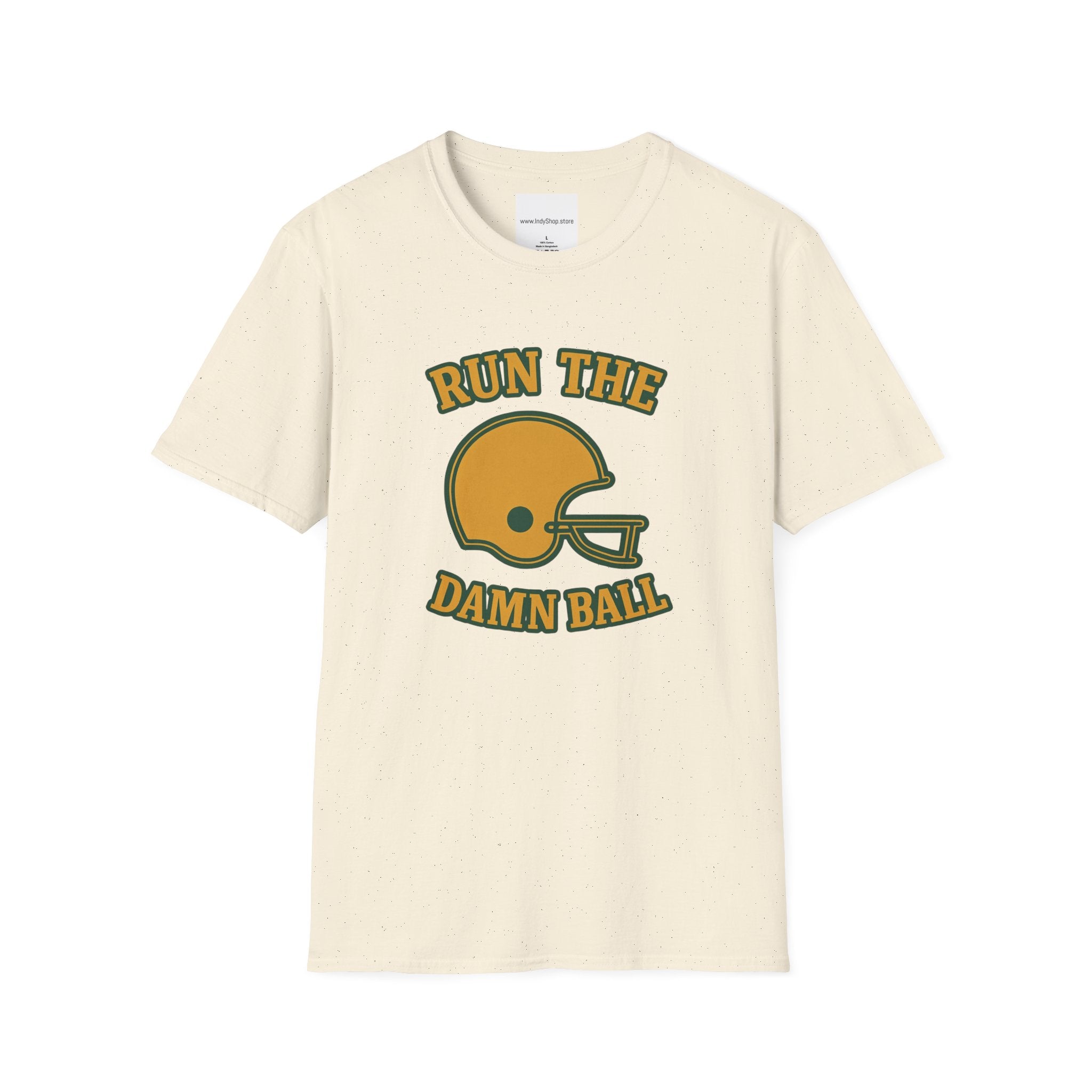 Run the Damn Ball Green and Gold Unisex Graphic T-Shirt