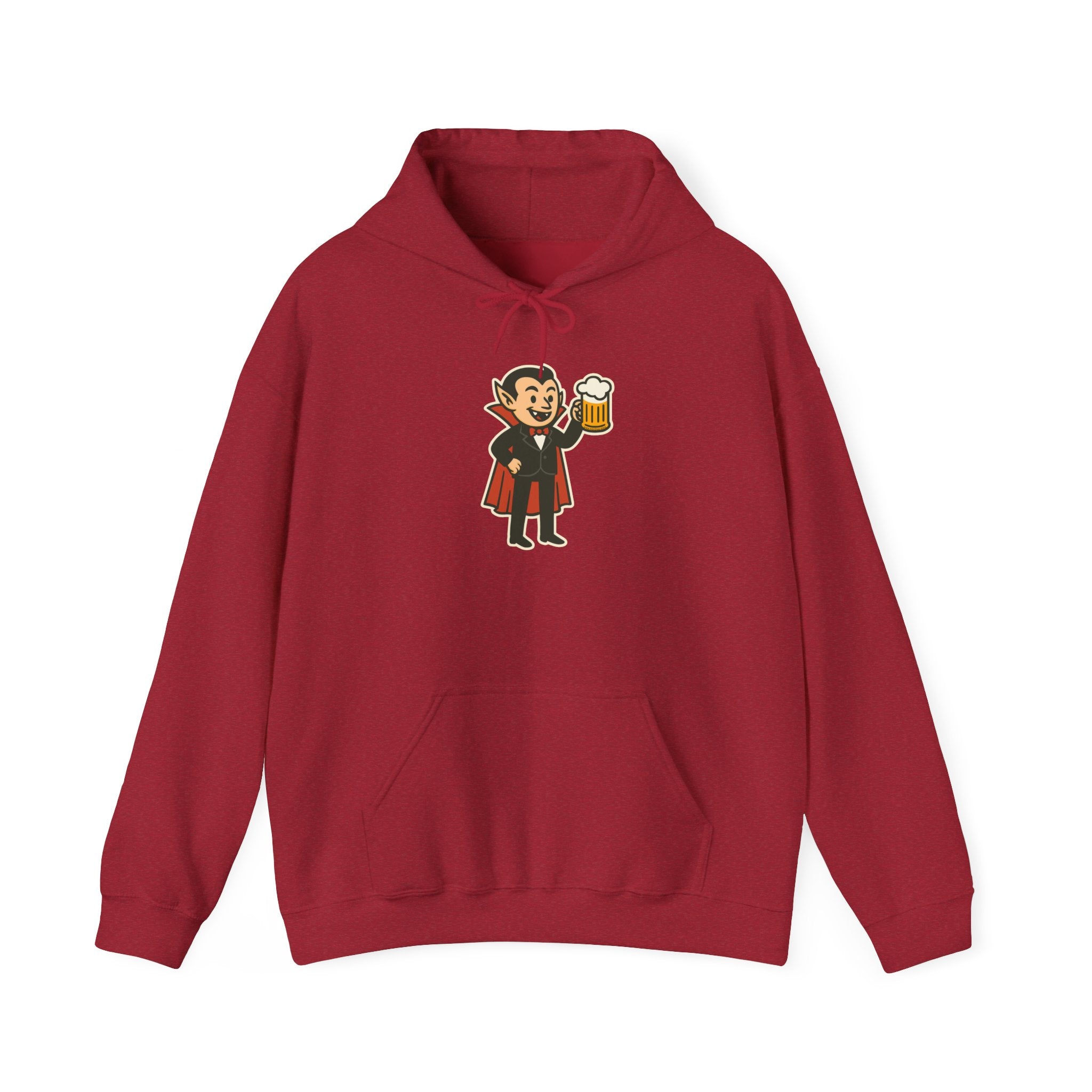 Vampire Drinking Beer Hoodie – Unisex Heavy Blend Sweatshirt