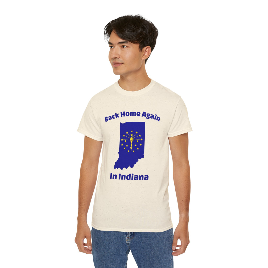 Back Home Again Indiana Unisex Tee