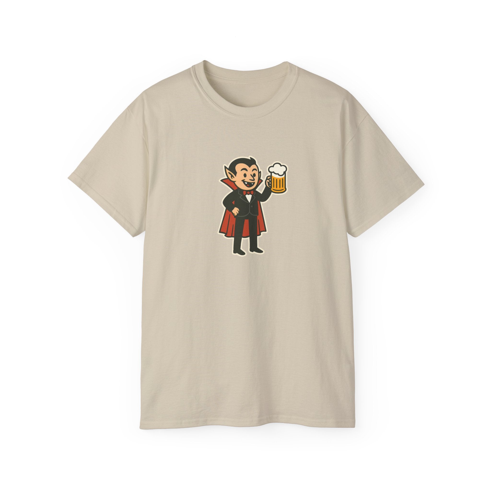 Vampire with Beer Unisex Tee