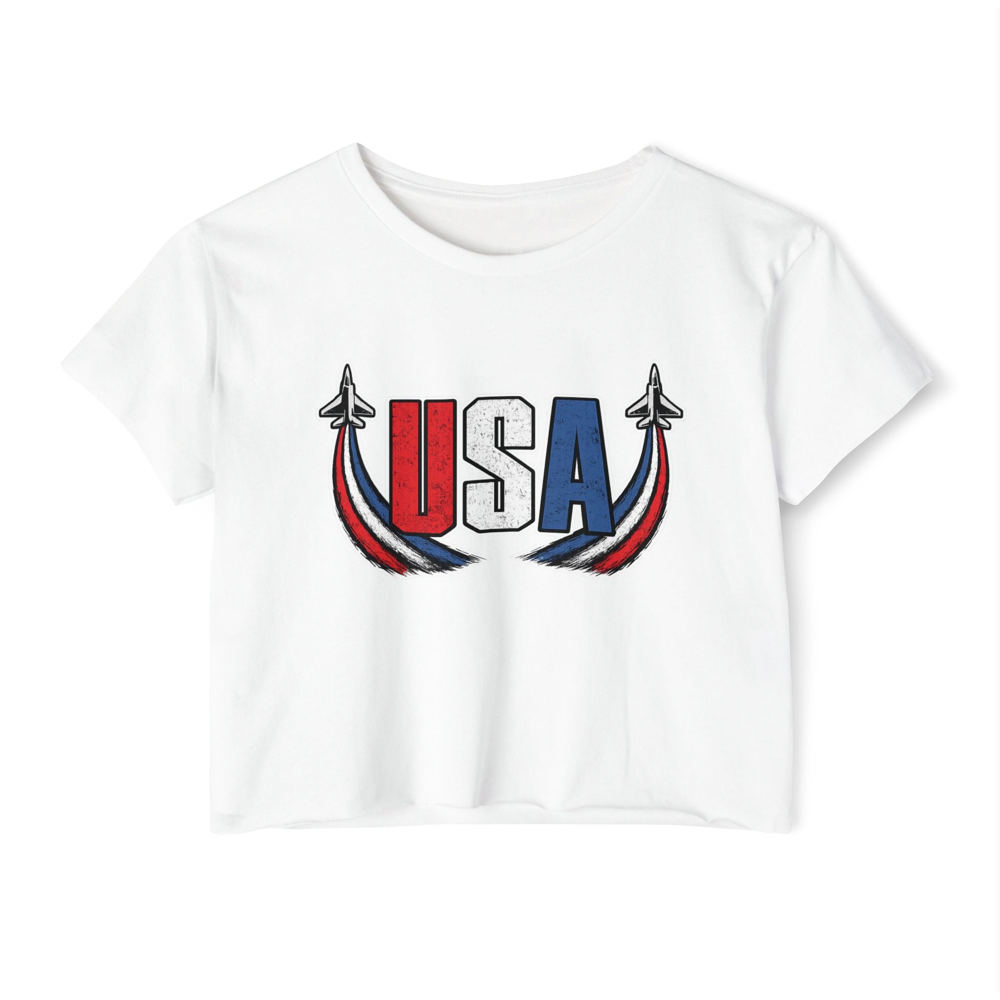 USA Fighter Jets | Patriotic Crop Top