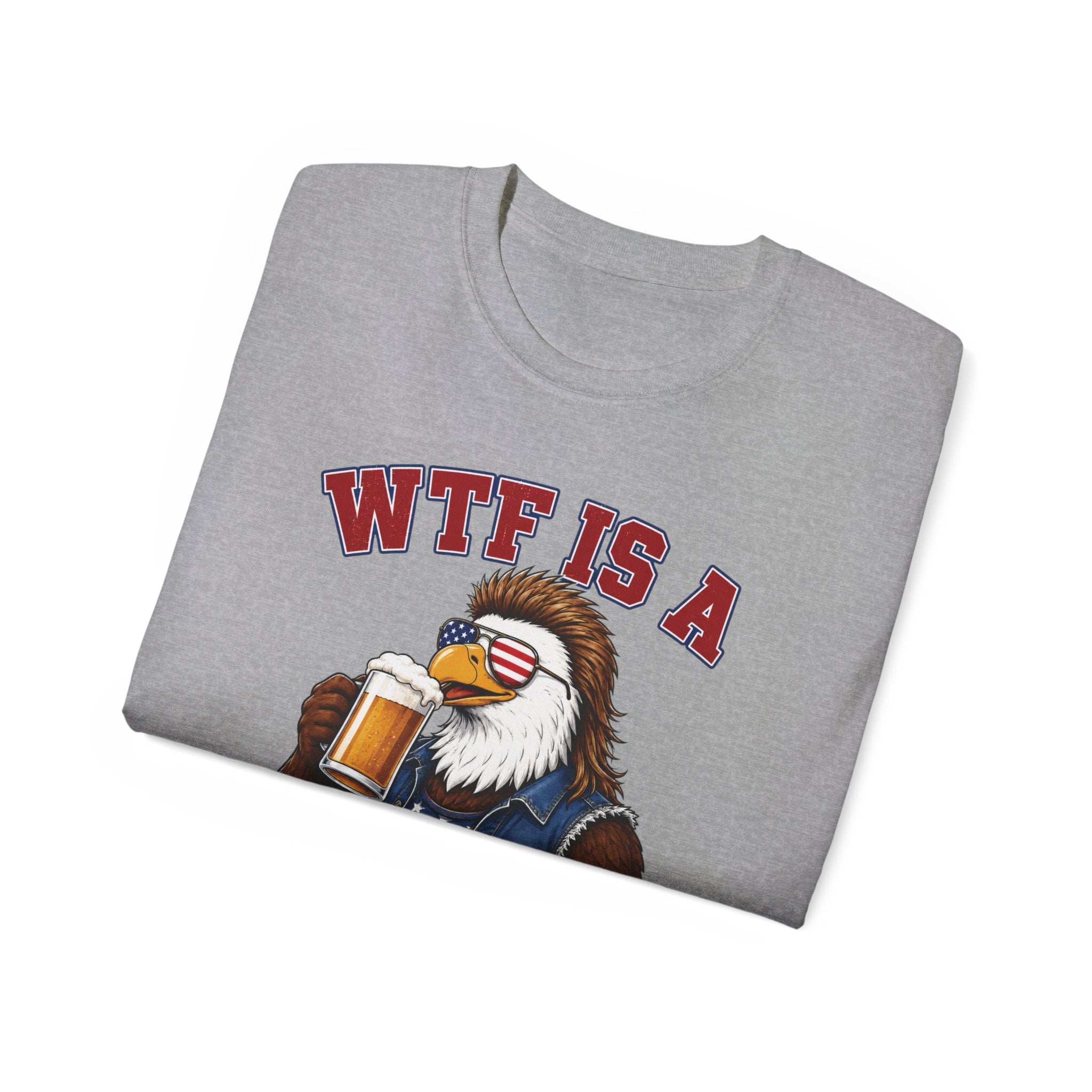 WTF is a Kilometer | Patriotic Eagle T-Shirt
