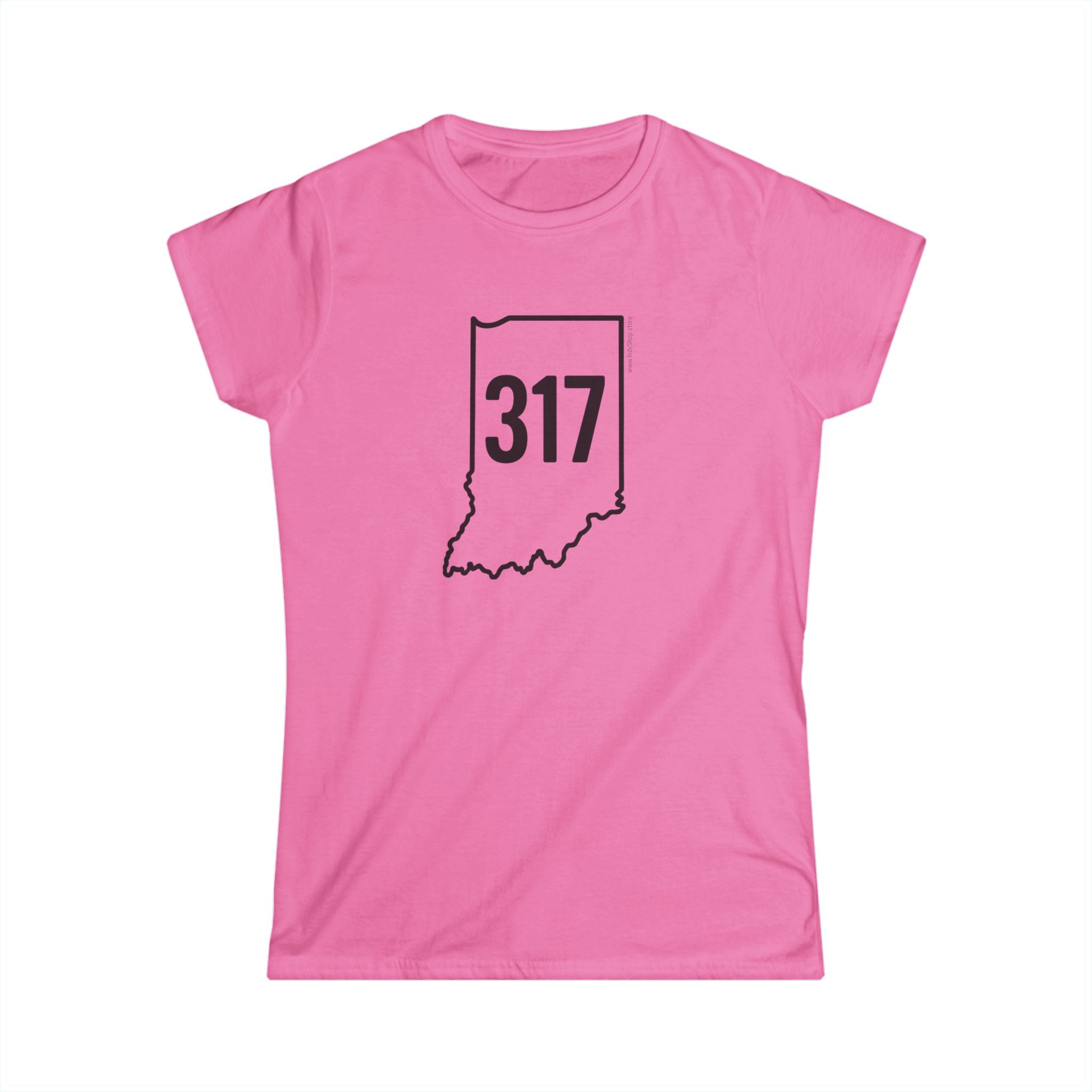 Indiana 317 Black Outline Women's Graphic Tee