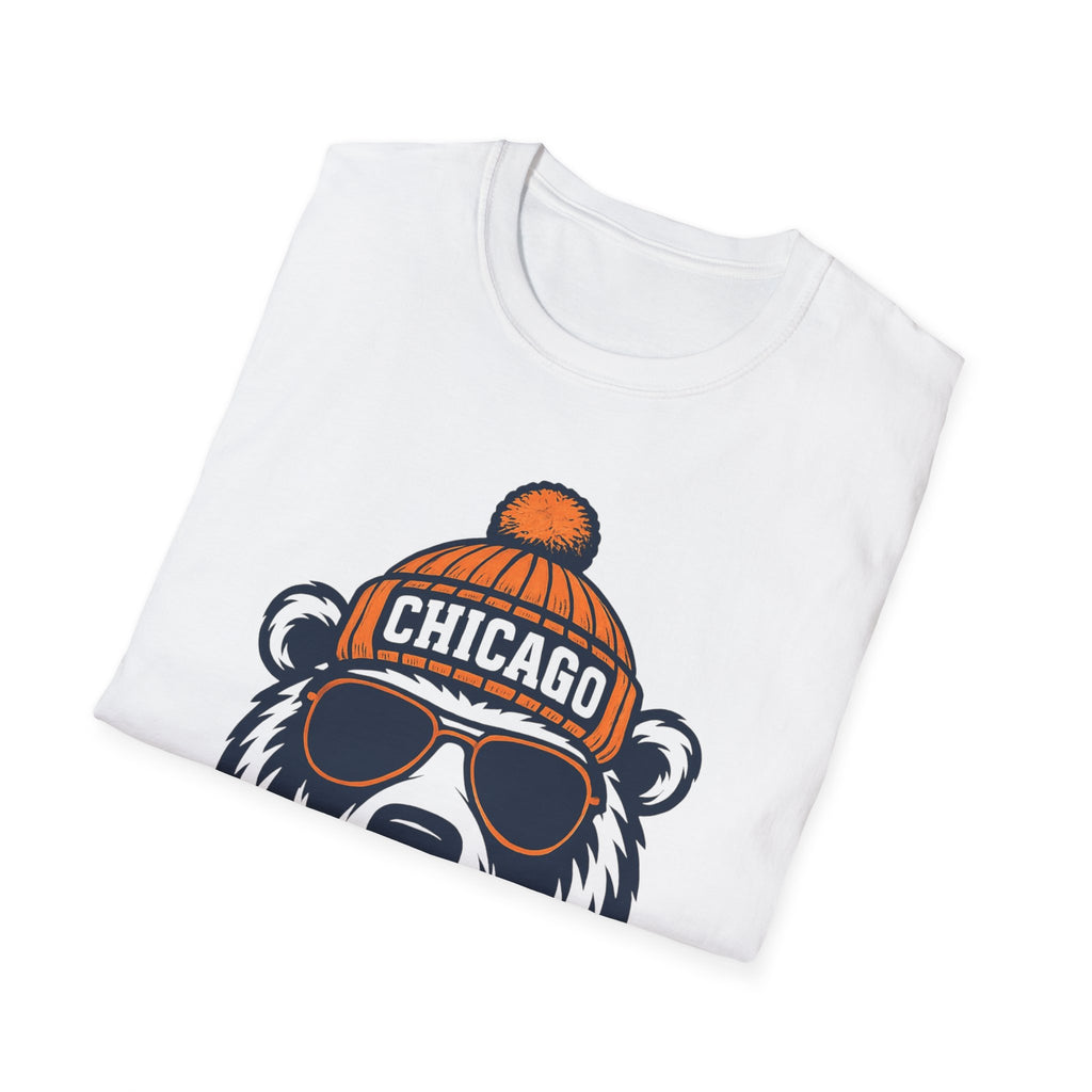 Chicago Bears Graphic T-Shirt | Bear With Glasses and Hat