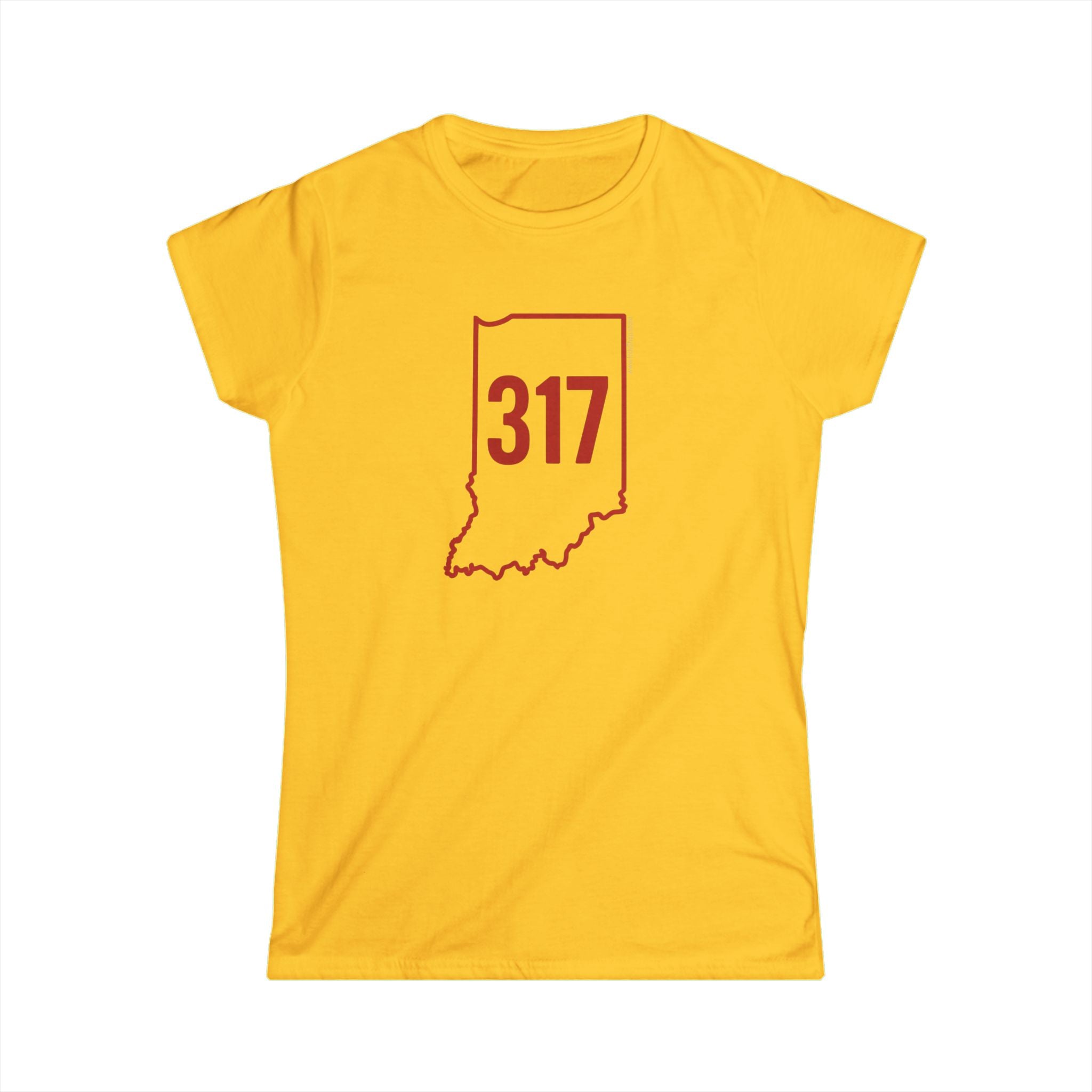 Indiana 317 Red Outline Women's Graphic Tee