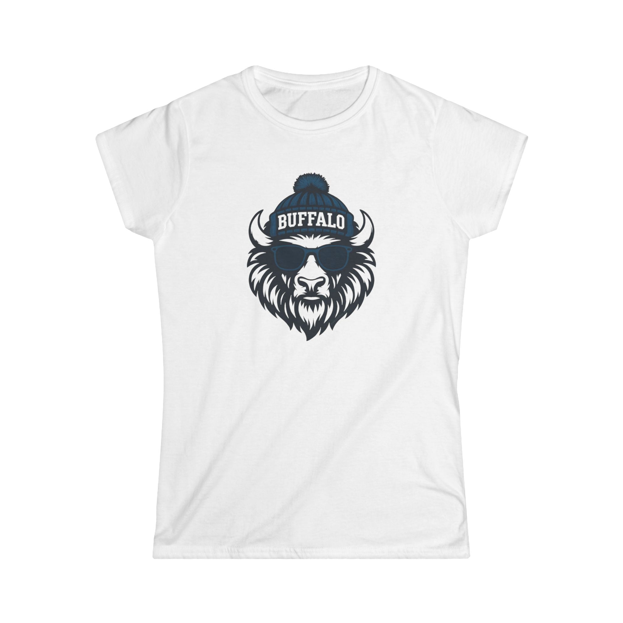 Buffalo Bills Women's Graphic Tee | Bison Bill With Glasses and Hat