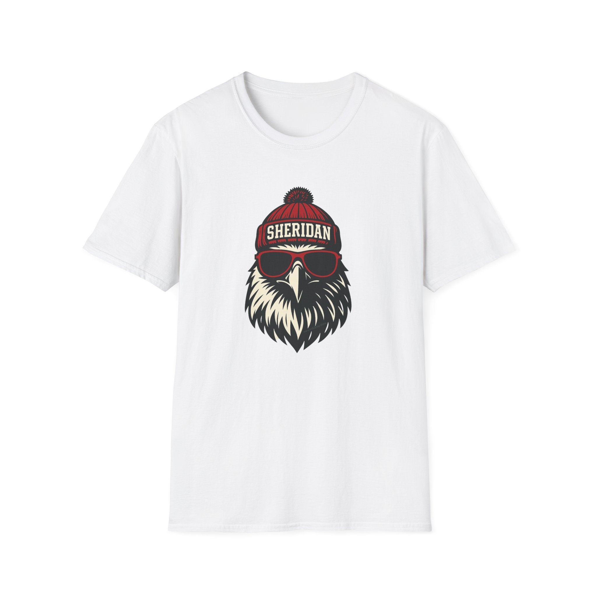 Sheridan Blackhawks Unisex Graphic T-Shirt | Blackhawk with Glasses and Hat