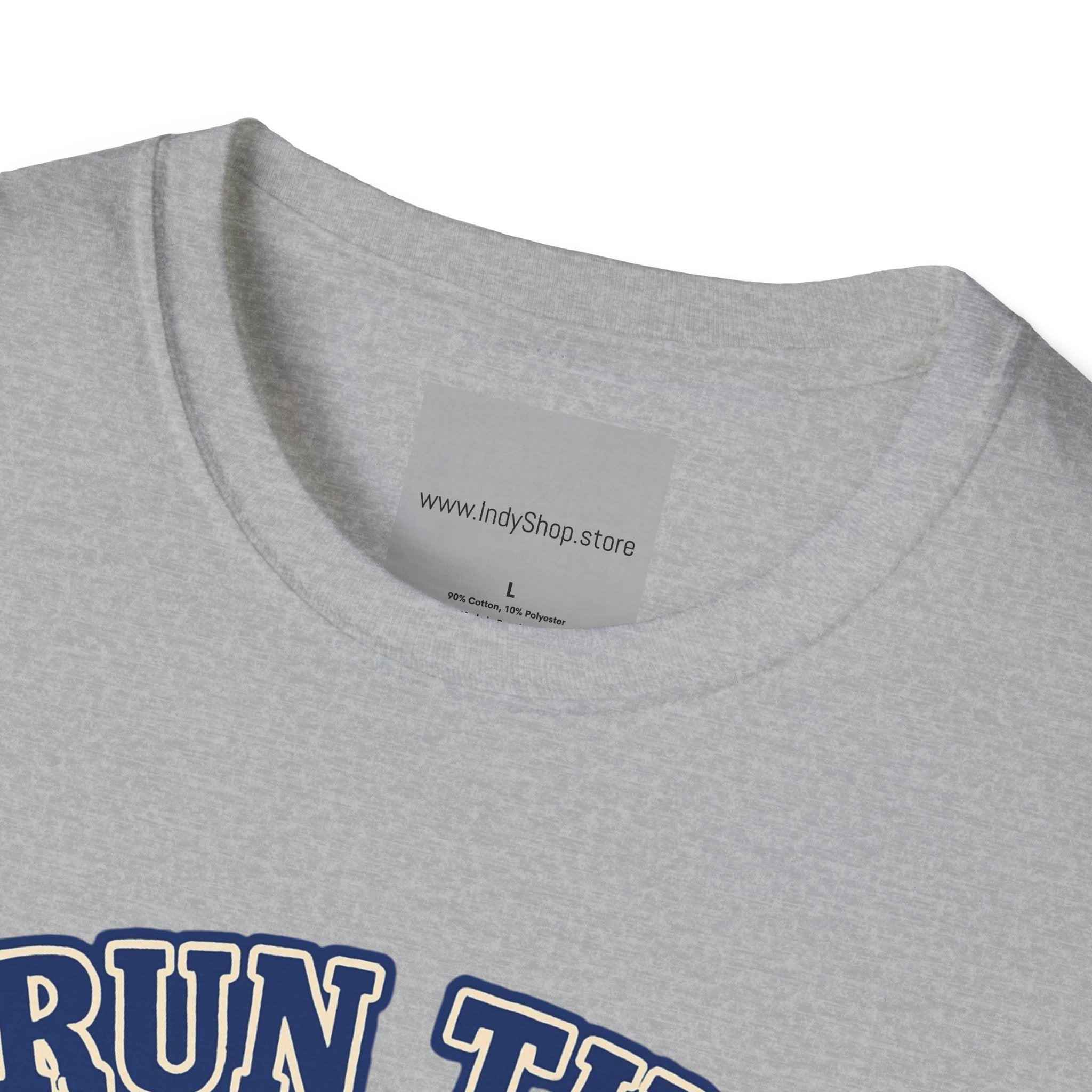 Run the Damn Ball Blue and White Unisex Graphic T-Shirt