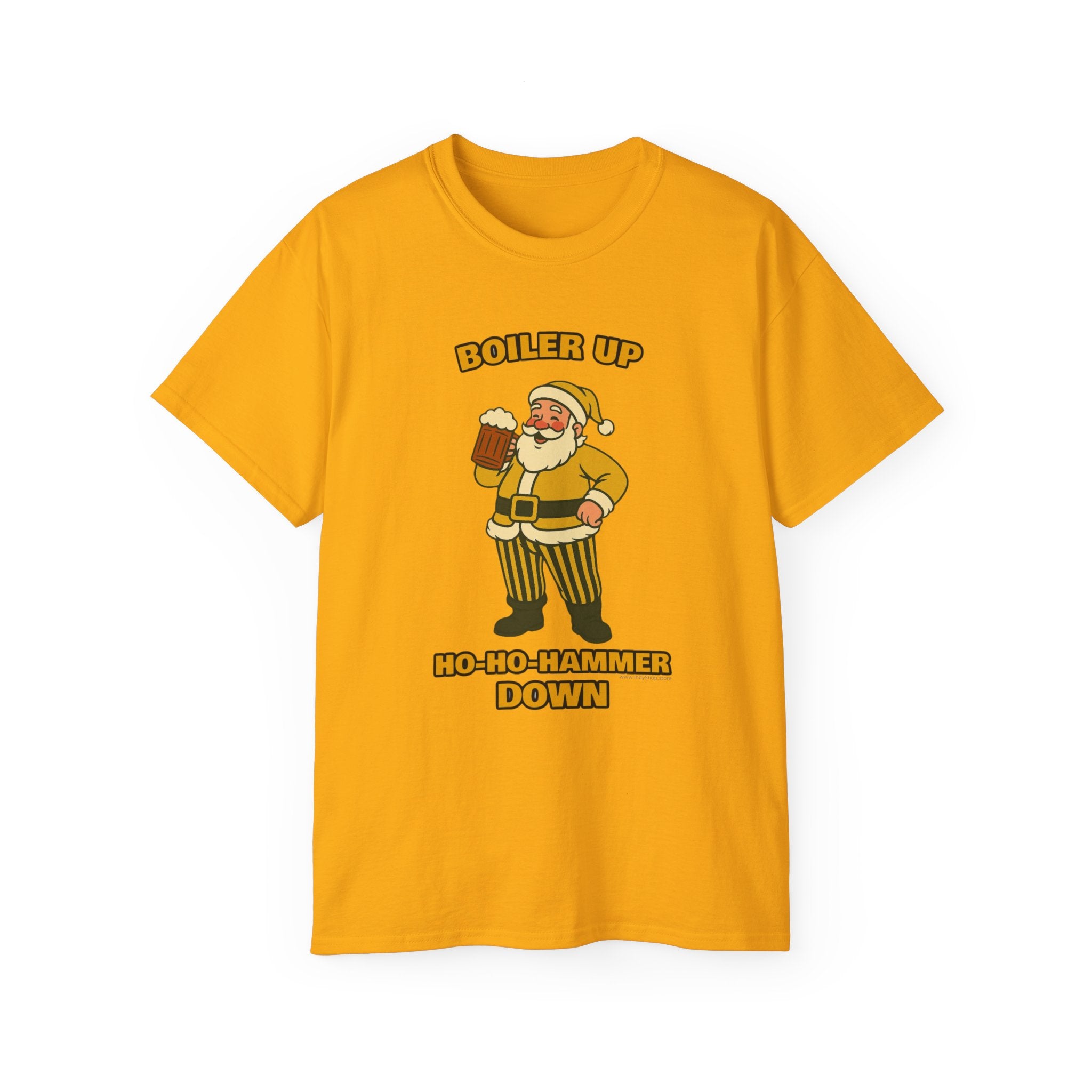 Boiler Up Ho Ho Hammer Down Santa With Beer Unisex T-Shirt
