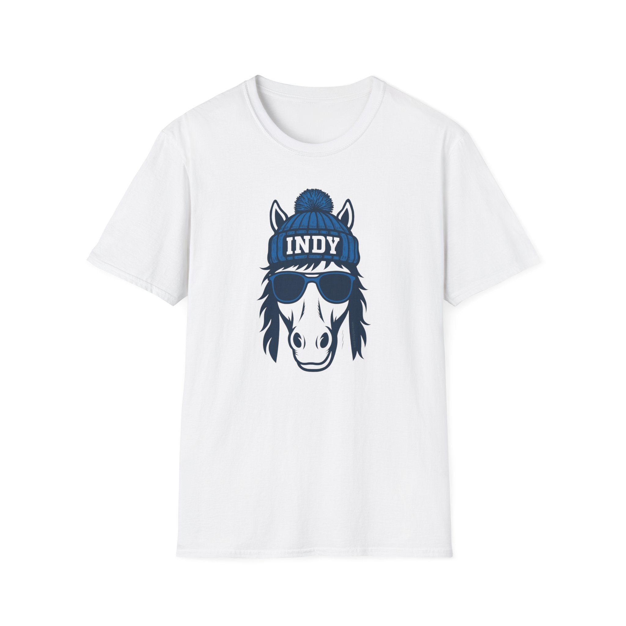 Indy Colts Graphic T-Shirt | Colt With Glasses and Hat