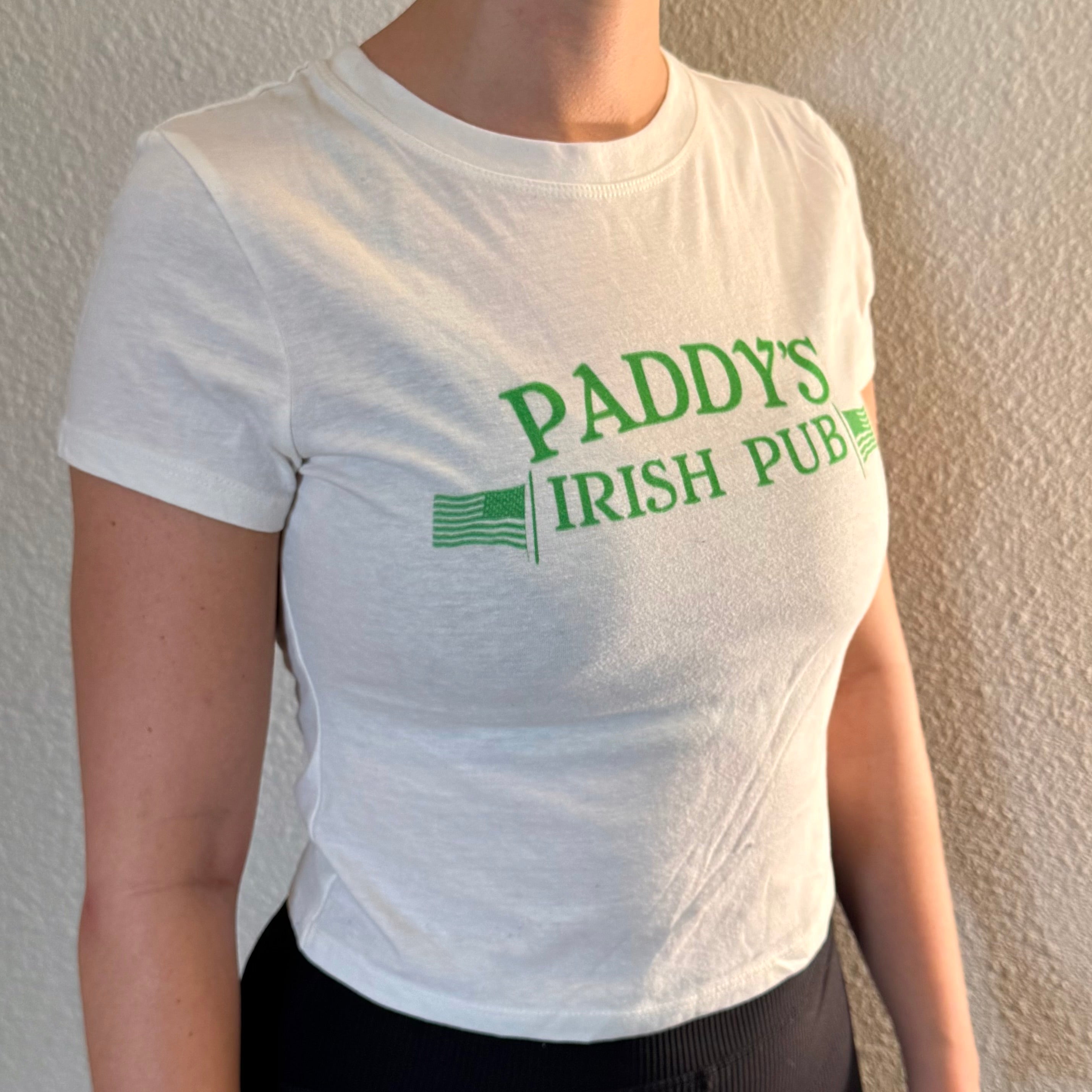 Paddy's Irish Pub Women's Baby Tee — Irish Graphic Crop Top Shirt
