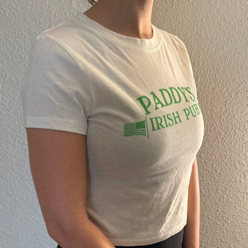 Paddy's Irish Pub Women's Baby Tee — Irish Graphic Crop Top Shirt