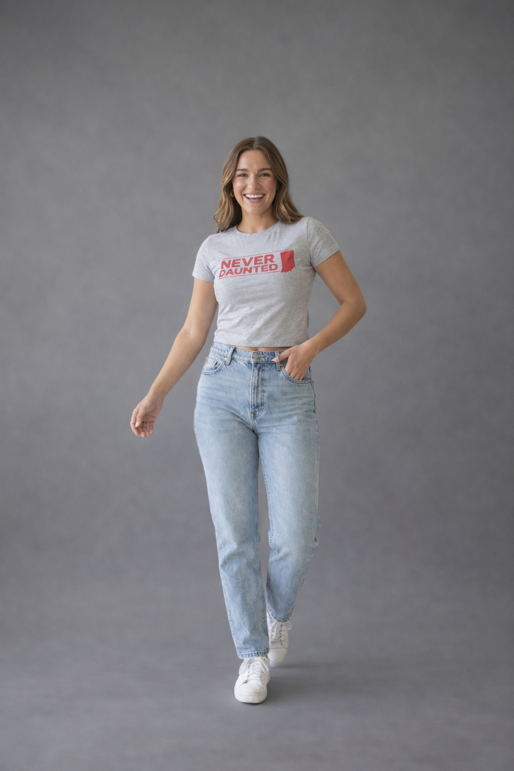 Never Daunted Indiana Women's Baby Tee