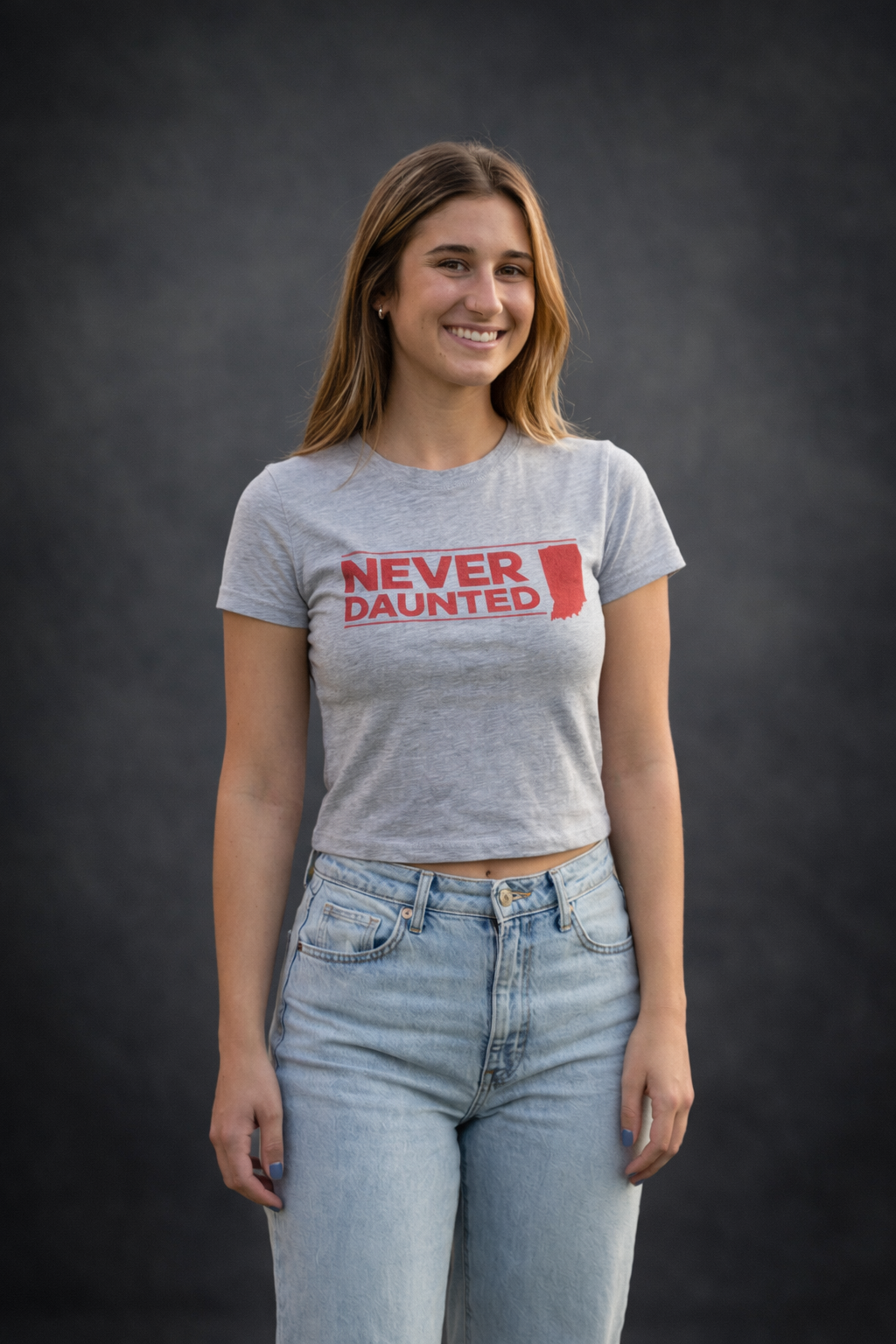 Never Daunted Indiana Women's Baby Tee
