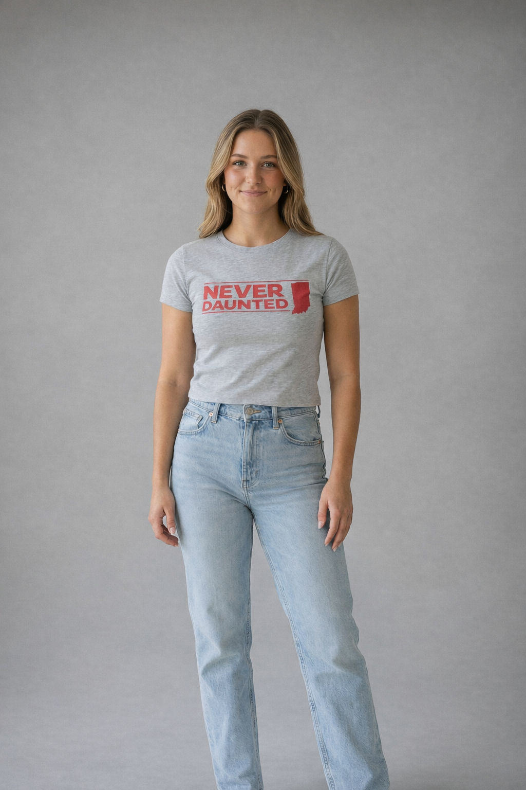 Never Daunted Indiana Women's Baby Tee