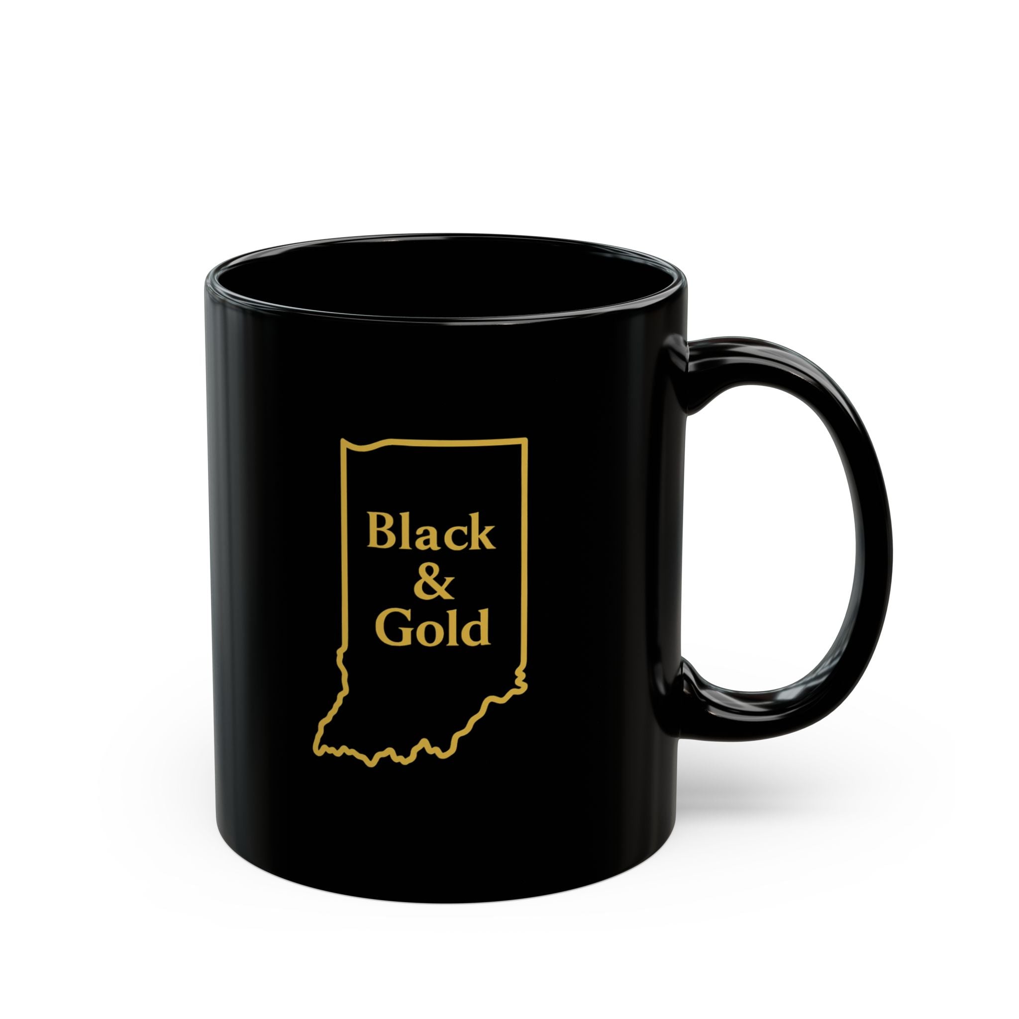 Black & Gold Mug with Indiana Outline, Perfect for Coffee Lovers, Indiana State Pride Gift, Personalized Hot Beverage Cup, Unique [...]
