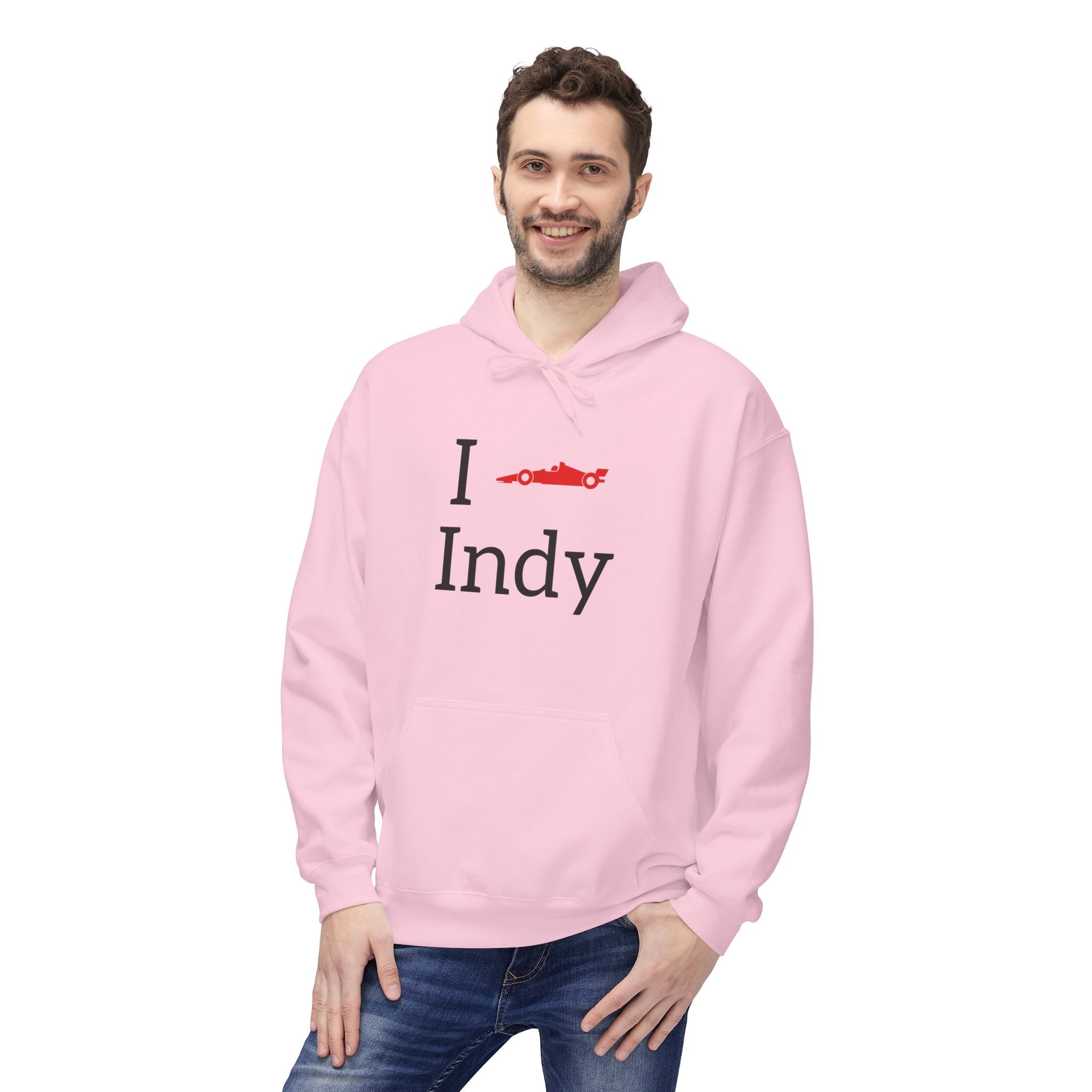 I Heart Indy Hoodie | Race Day Attire | Cozy Casual Wear, Perfect for Spring or Autumn, Great Gift, Comfortable and Stylish Hoodie