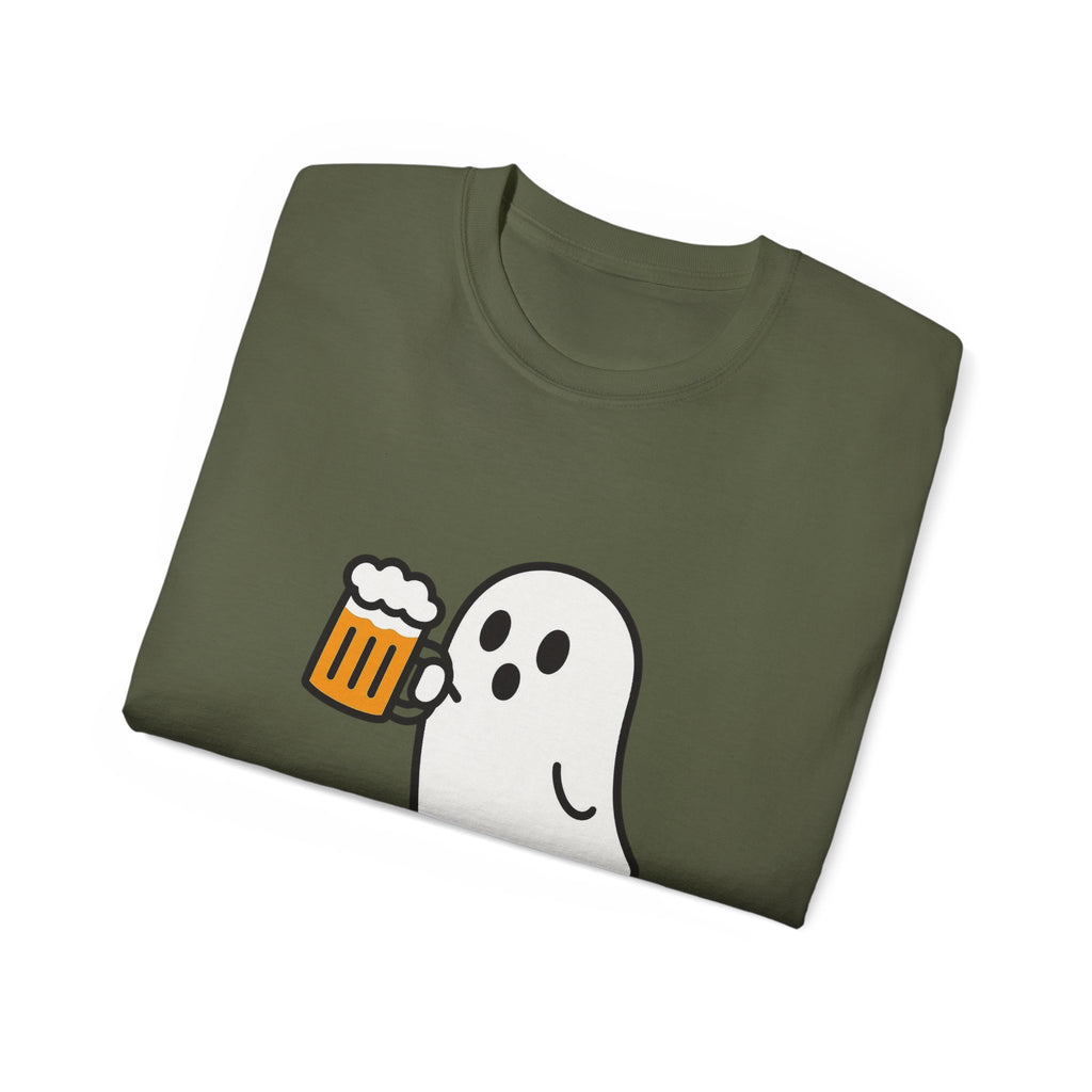 Ghost with Beer Unisex Tee