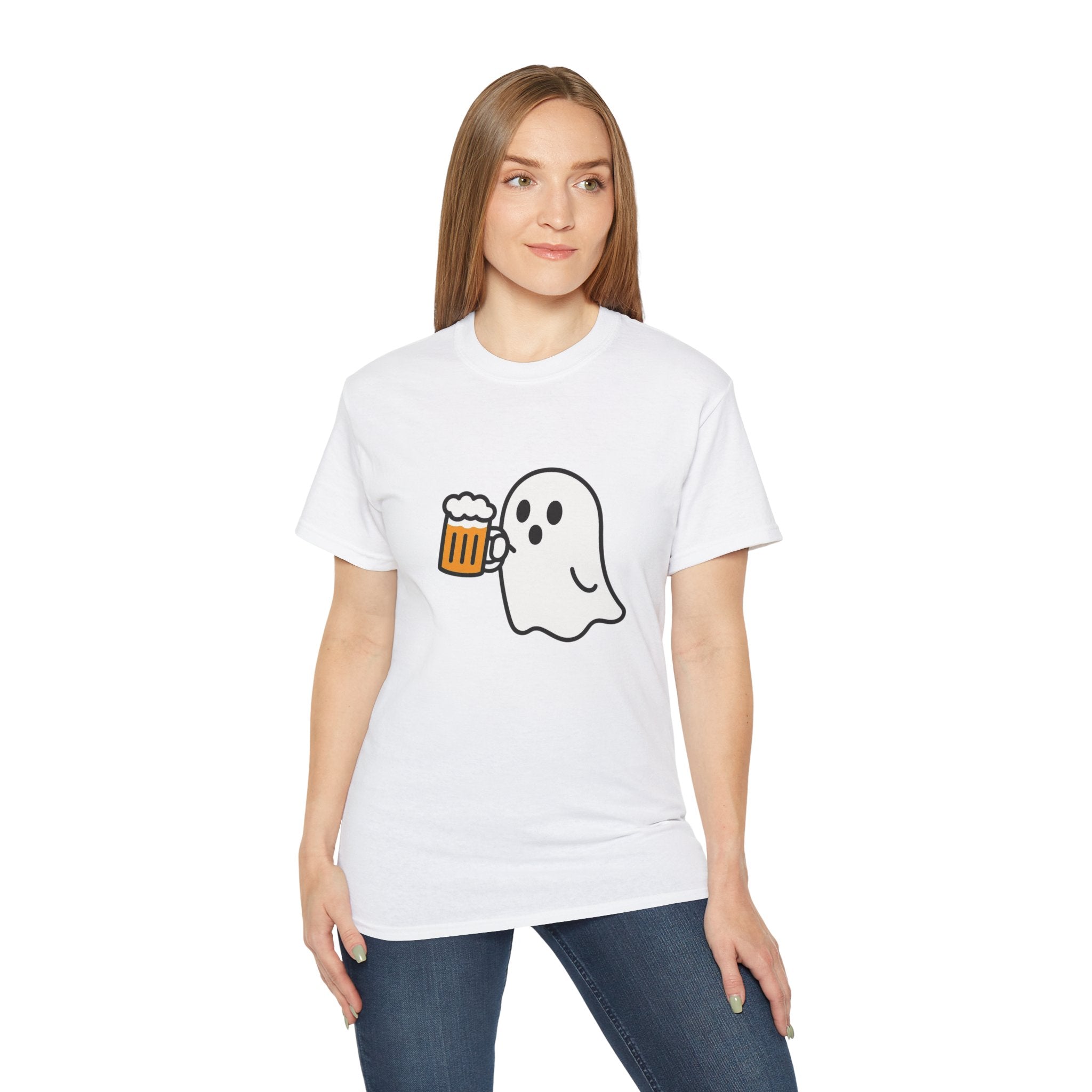 Ghost with Beer Unisex Tee