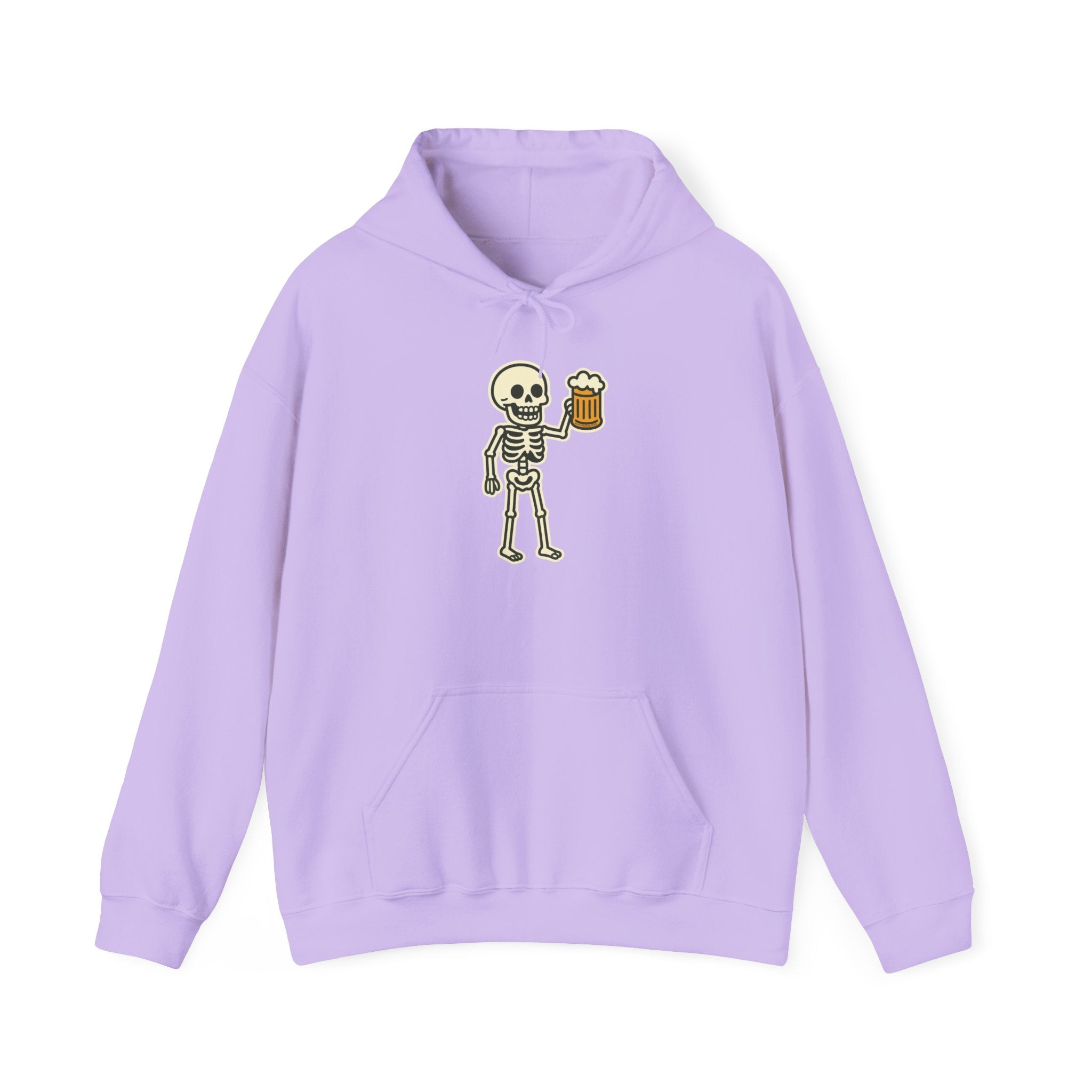 Skeleton Drinking Beer Hoodie – Unisex Heavy Blend Sweatshirt
