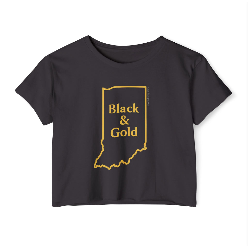 Black & Gold Women's Crop Top